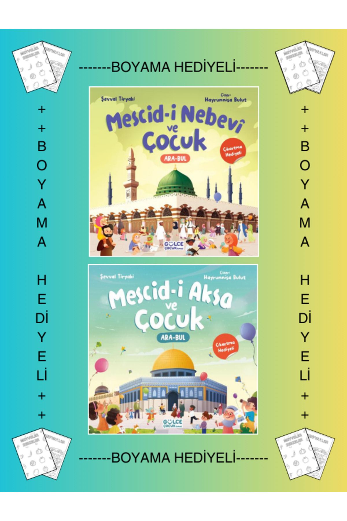 Timaş Çocuk Boyamalı - Mescidi Nevebi ve Çocuk - Mescidi Aksa ve Çocuk Şevval Tiryaki
