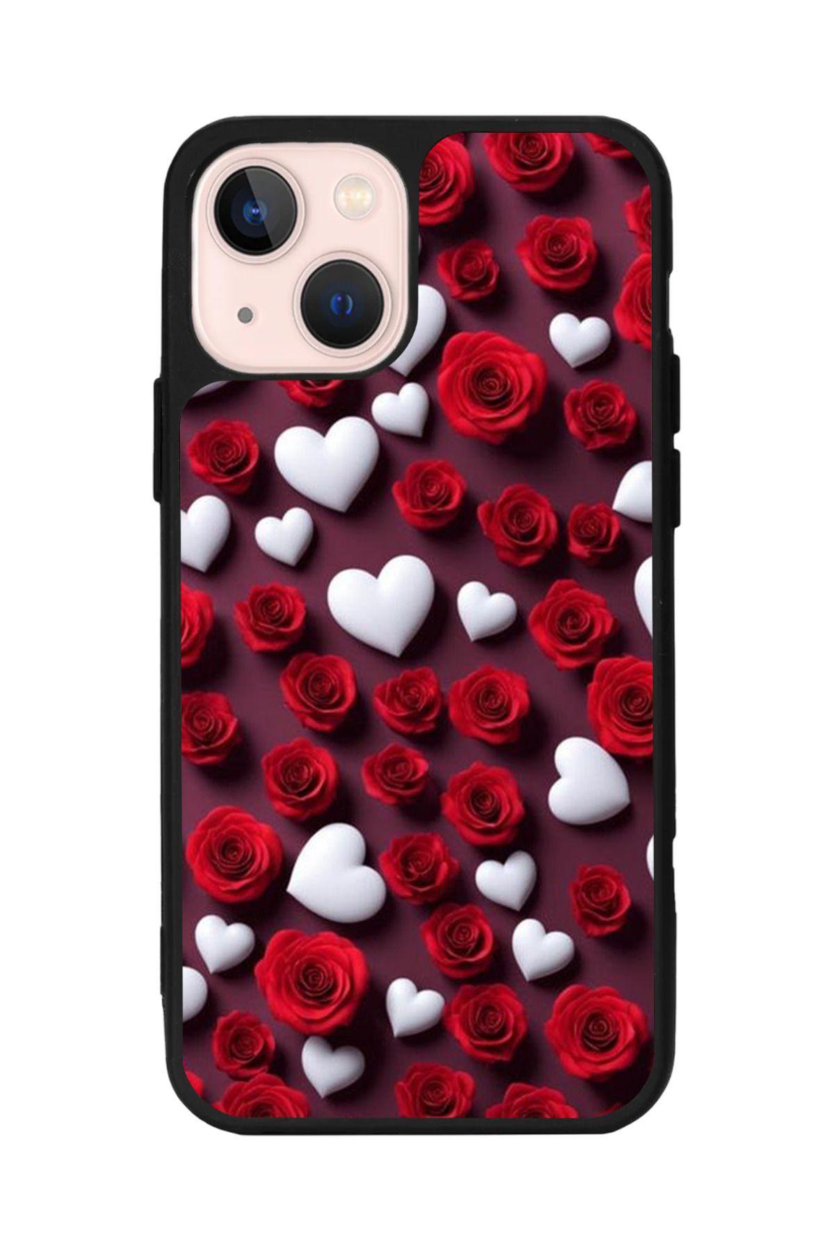 Aksel Kılıf Apple iPhone 14 Plus Uyumlu Baskılı, Mat Siyah,Yumuşak Silikon,Koruyucu,Şok Emici Kapak,Kılıf