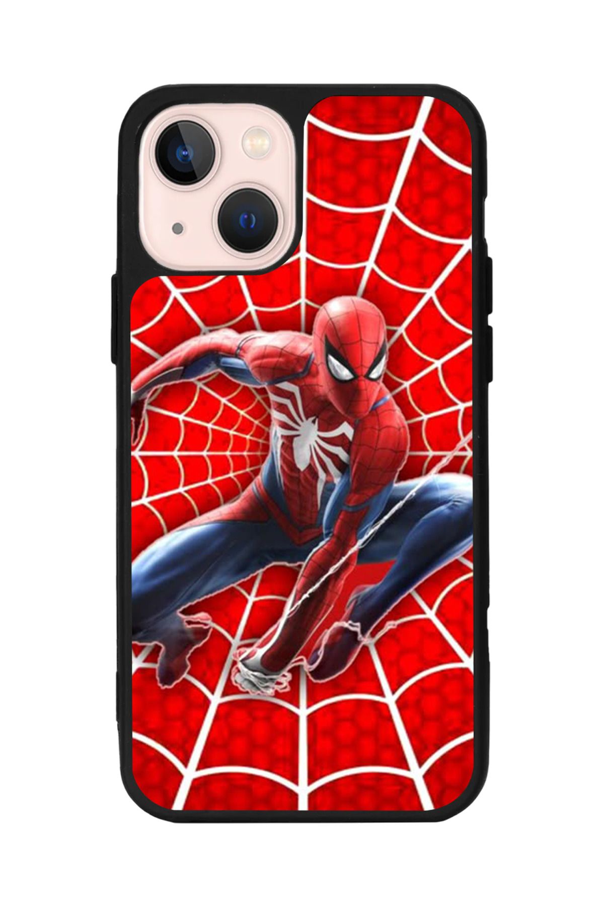 Aksel Kılıf Apple iPhone 13 Uyumlu Baskılı, Mat Siyah,Yumuşak Silikon,Koruyucu,Şok Emici Kapak,Kılıf