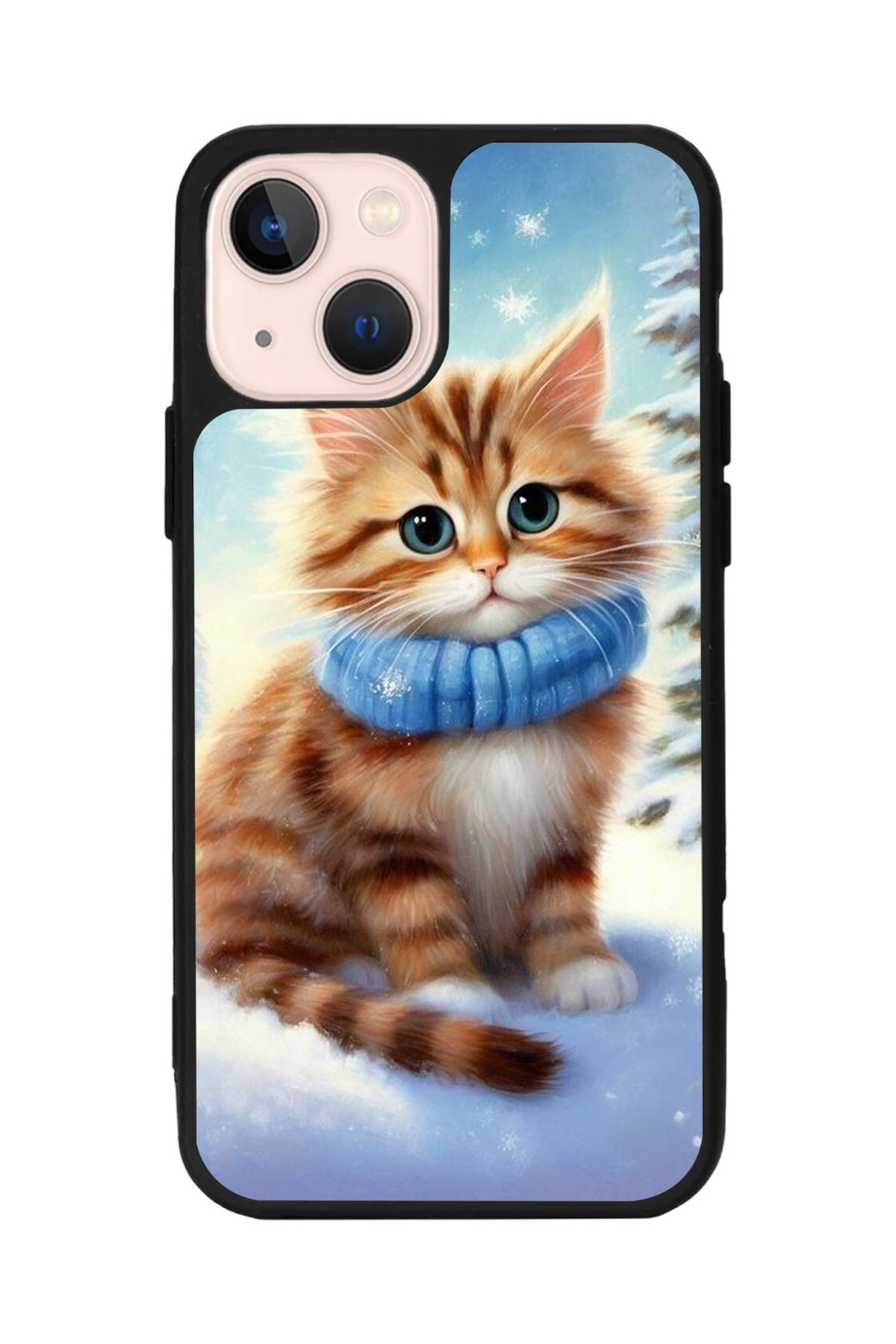 Aksel Kılıf Apple iPhone 15 Plus Uyumlu Baskılı,Mat Siyah,Yumuşak Silikon,Koruyucu,Şok Emici Kapak,Kılıf