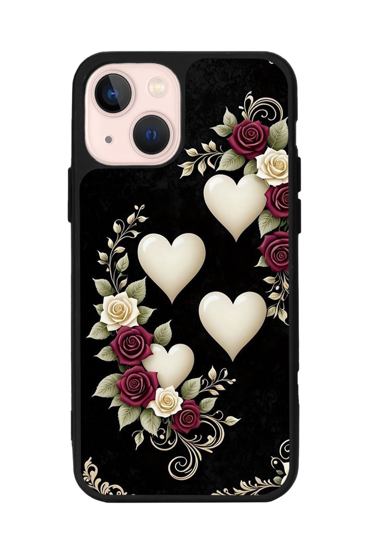 Aksel Kılıf Apple iPhone 14 Plus Uyumlu Baskılı, Mat Siyah,Yumuşak Silikon,Koruyucu,Şok Emici Kapak,Kılıf