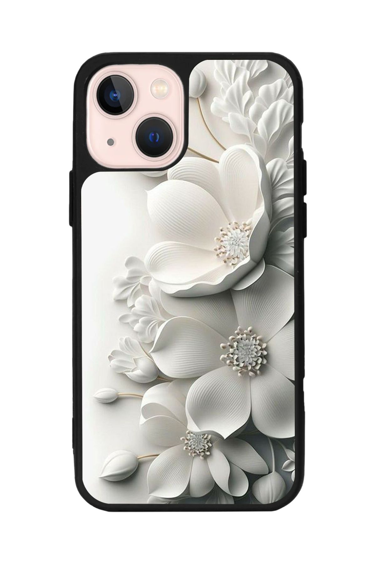 Aksel Kılıf Apple iPhone 15 Uyumlu Baskılı, Mat Siyah Renk, Yumuşak Silikon, Koruyucu, Şok Emici Kapak, Kılıf
