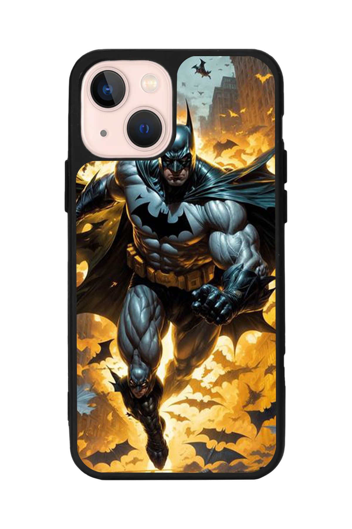 Aksel Kılıf Apple iPhone 15 Plus Uyumlu Baskılı,Mat Siyah,Yumuşak Silikon,Koruyucu,Şok Emici Kapak,Kılıf