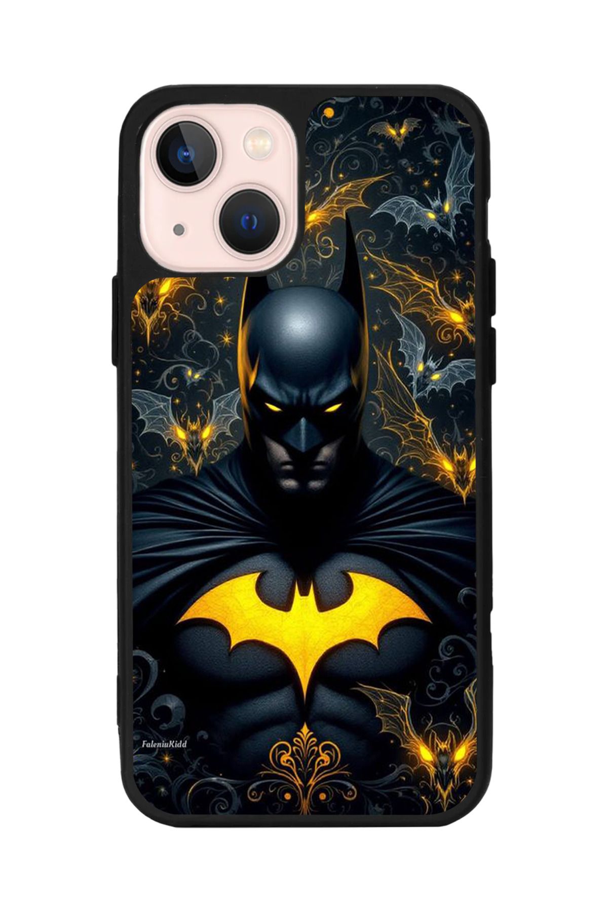 Aksel Kılıf Apple iPhone 14 Plus Uyumlu Baskılı, Mat Siyah,Yumuşak Silikon,Koruyucu,Şok Emici Kapak,Kılıf