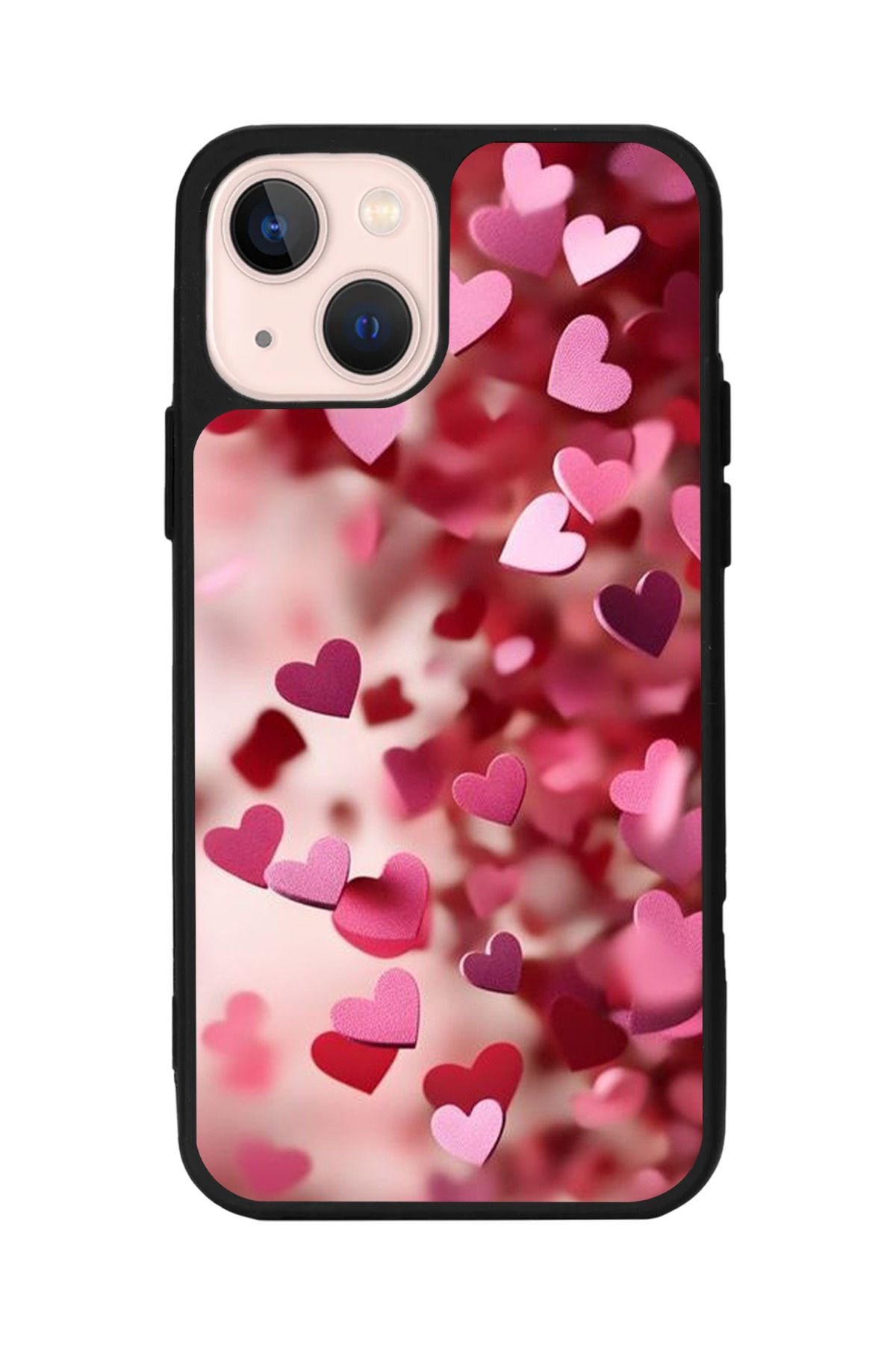 Aksel Kılıf Apple iPhone 14 Plus Uyumlu Baskılı, Mat Siyah,Yumuşak Silikon,Koruyucu,Şok Emici Kapak,Kılıf