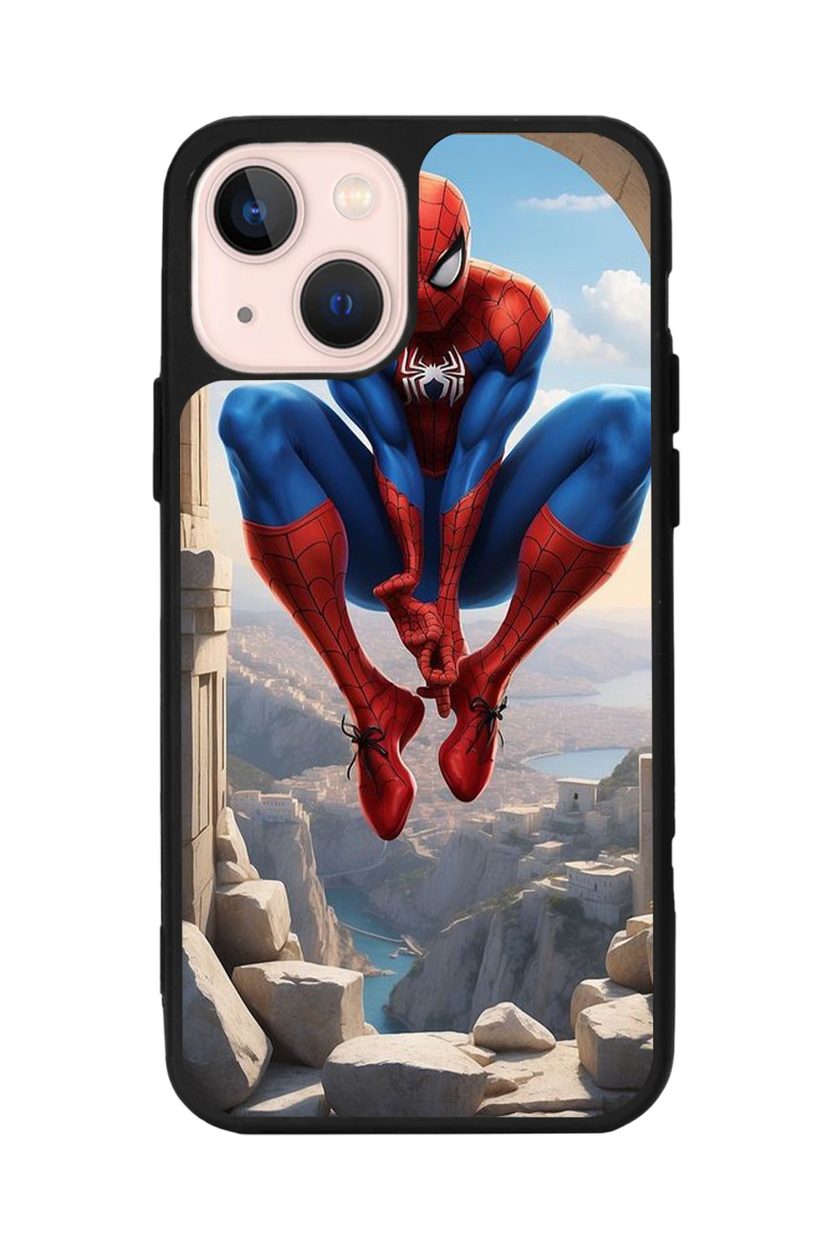 Aksel Kılıf Apple iPhone 15 Plus Uyumlu Baskılı,Mat Siyah,Yumuşak Silikon,Koruyucu,Şok Emici Kapak,Kılıf
