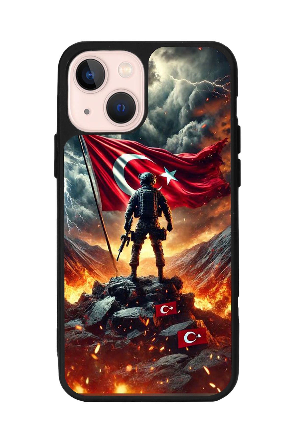 Aksel Kılıf Apple iPhone 15 Plus Uyumlu Baskılı,Mat Siyah,Yumuşak Silikon,Koruyucu,Şok Emici Kapak,Kılıf
