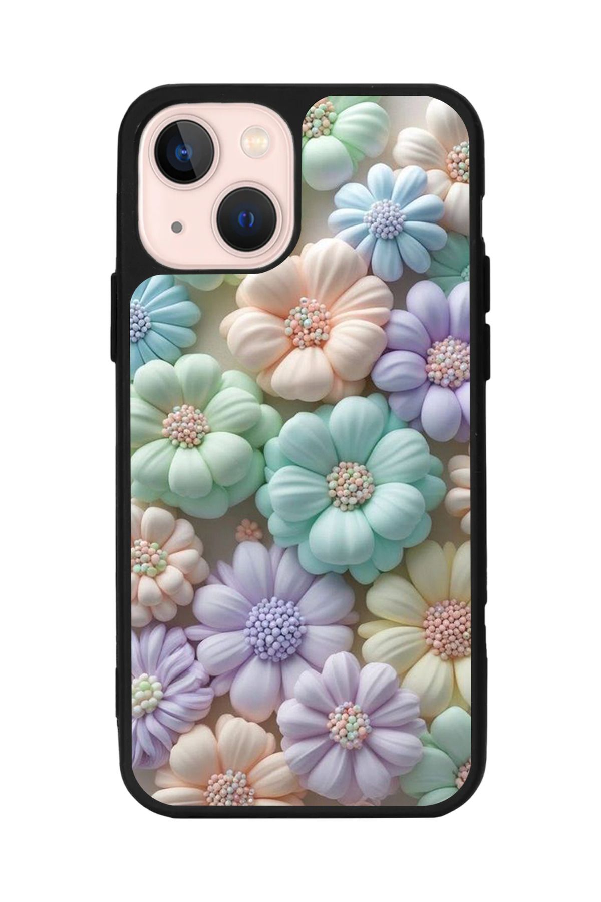 Aksel Kılıf Apple iPhone 15 Plus Uyumlu Baskılı,Mat Siyah,Yumuşak Silikon,Koruyucu,Şok Emici Kapak,Kılıf