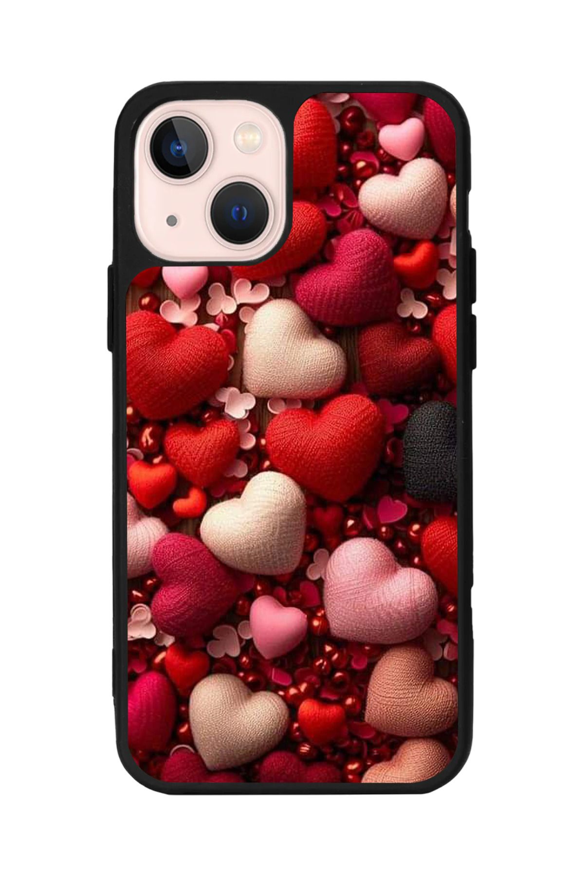 Aksel Kılıf Apple iPhone 14 Plus Uyumlu Baskılı, Mat Siyah,Yumuşak Silikon,Koruyucu,Şok Emici Kapak,Kılıf