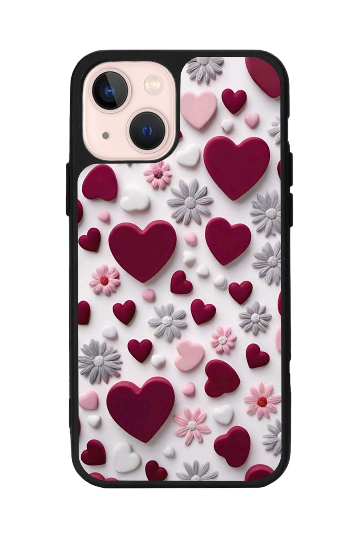 Aksel Kılıf Apple iPhone 15 Plus Uyumlu Baskılı,Mat Siyah,Yumuşak Silikon,Koruyucu,Şok Emici Kapak,Kılıf