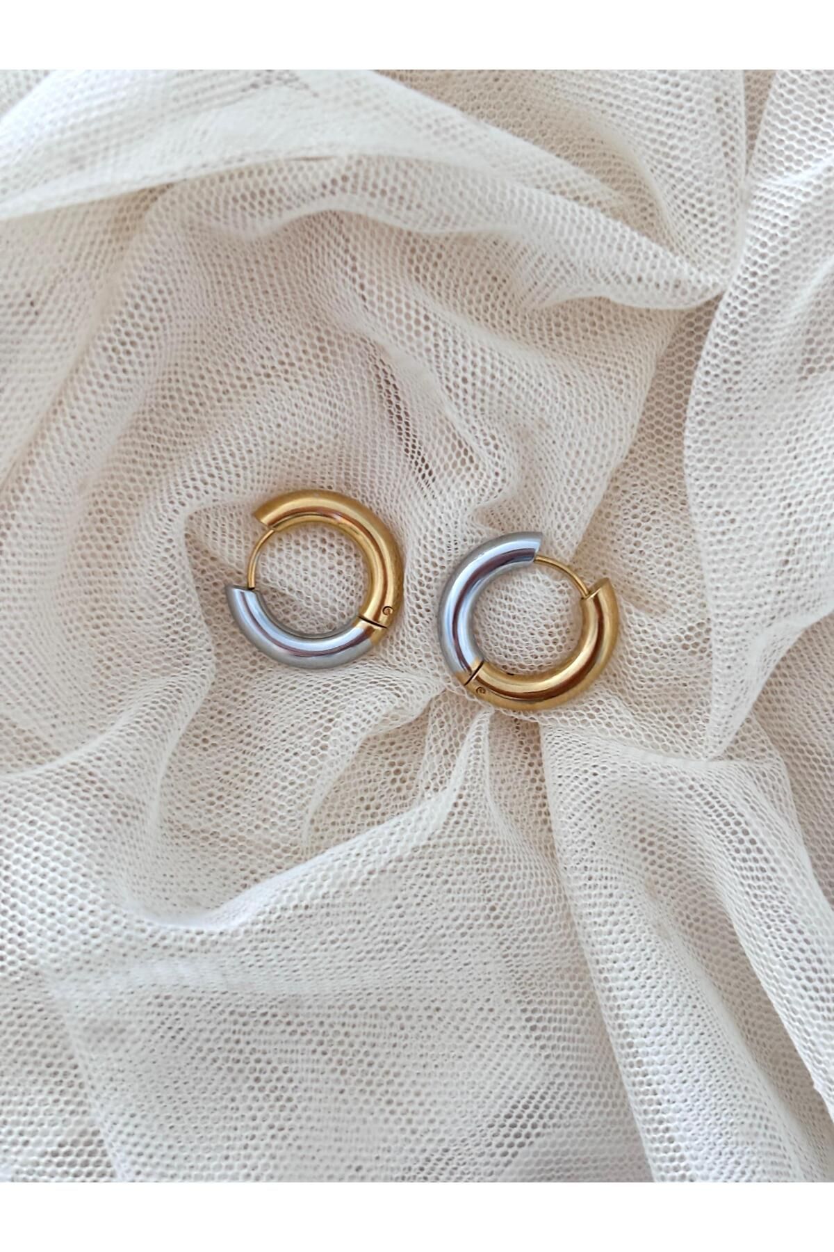 Bellamy Jewelry Dual Elegance Halka Küpe