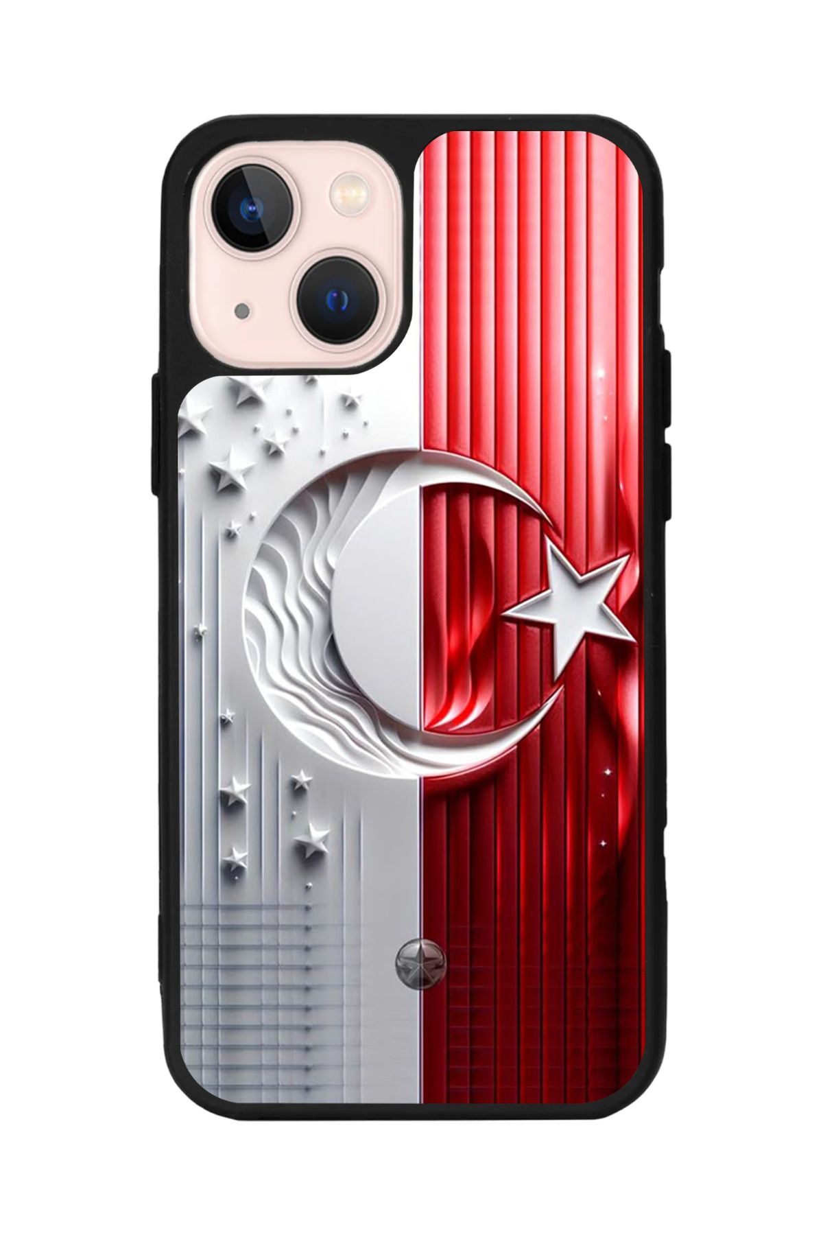 Aksel Kılıf Apple iPhone 15 Plus Uyumlu Baskılı,Mat Siyah,Yumuşak Silikon,Koruyucu,Şok Emici Kapak,Kılıf