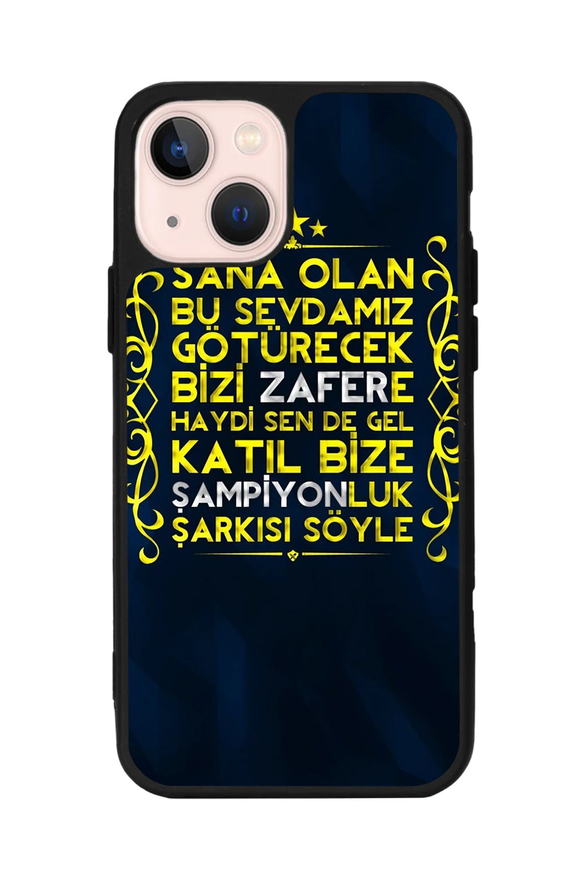 Aksel Kılıf Apple iphone 14 Uyumlu Baskılı, Mat Siyah Renk, Yumuşak Silikon, Koruyucu, Şok Emici Kapak, Kılıf