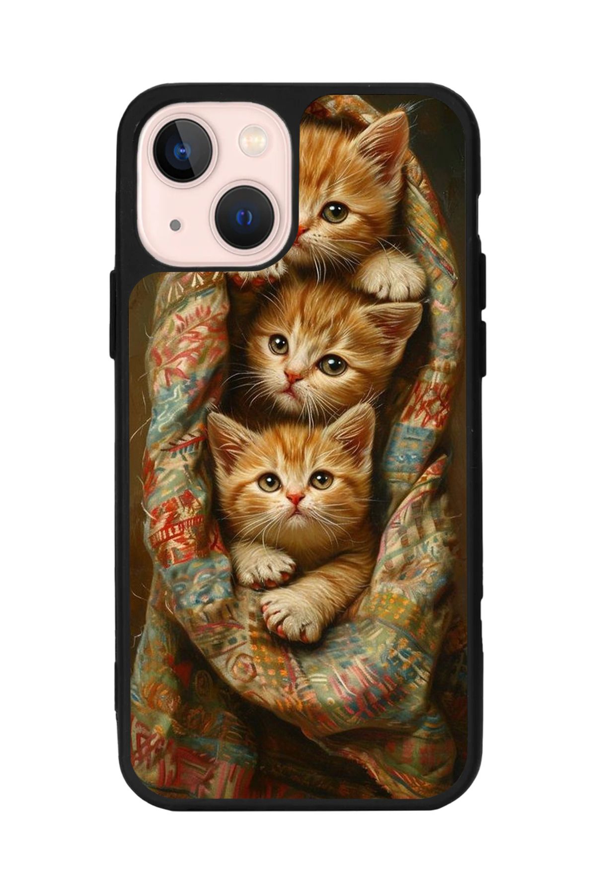 Aksel Kılıf Apple iPhone 15 Plus Uyumlu Baskılı,Mat Siyah,Yumuşak Silikon,Koruyucu,Şok Emici Kapak,Kılıf