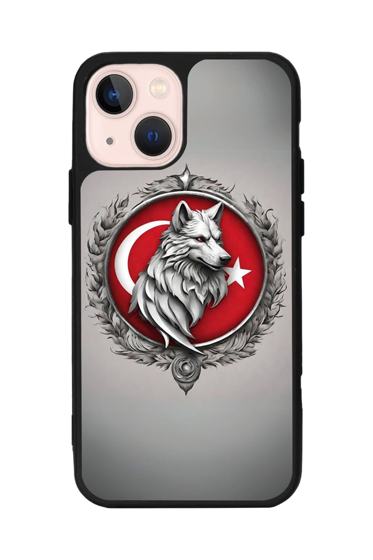 Aksel Kılıf Apple iPhone 15 Uyumlu Baskılı, Mat Siyah Renk, Yumuşak Silikon, Koruyucu, Şok Emici Kapak, Kılıf