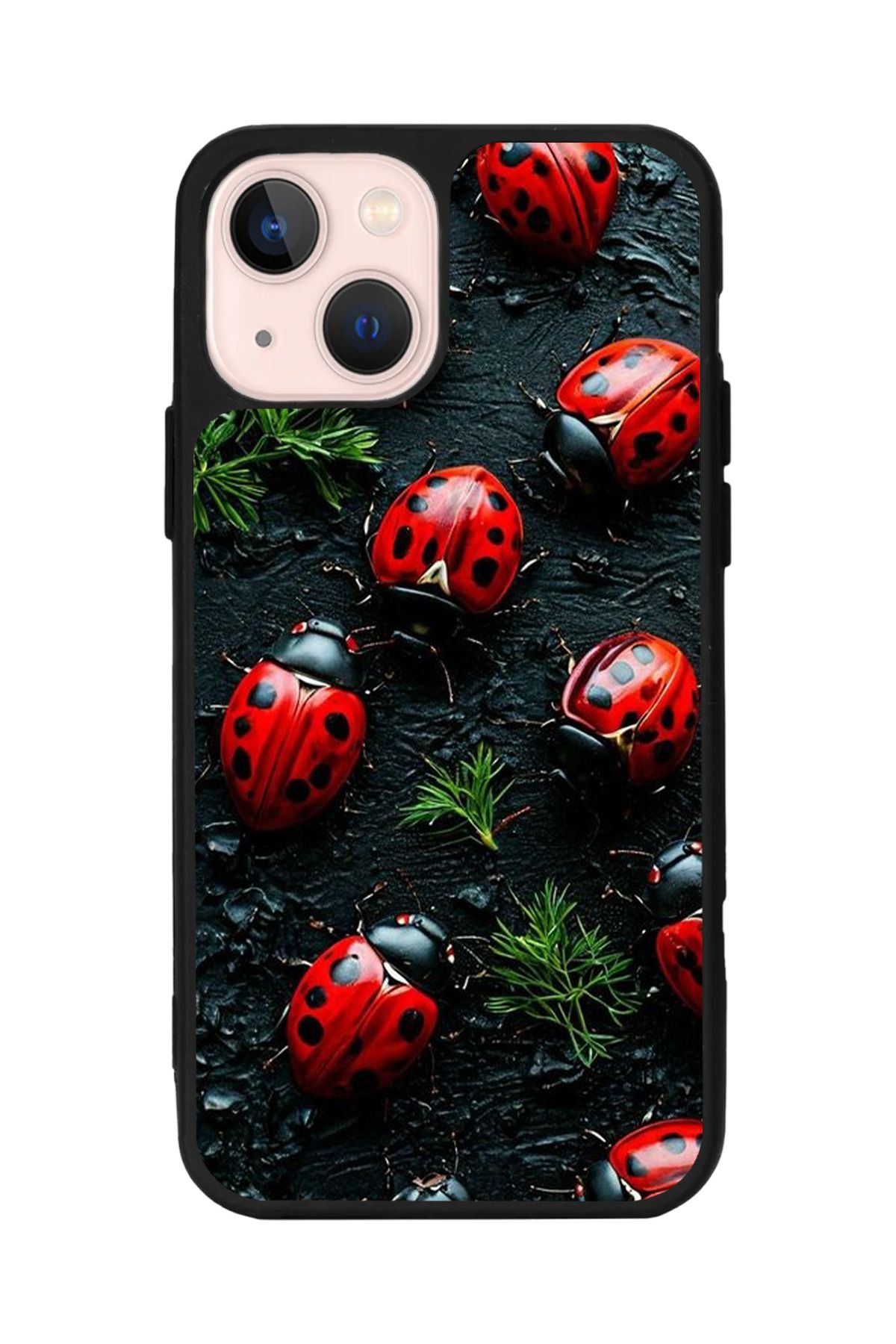 Aksel Kılıf Apple iPhone 15 Plus Uyumlu Baskılı,Mat Siyah,Yumuşak Silikon,Koruyucu,Şok Emici Kapak,Kılıf