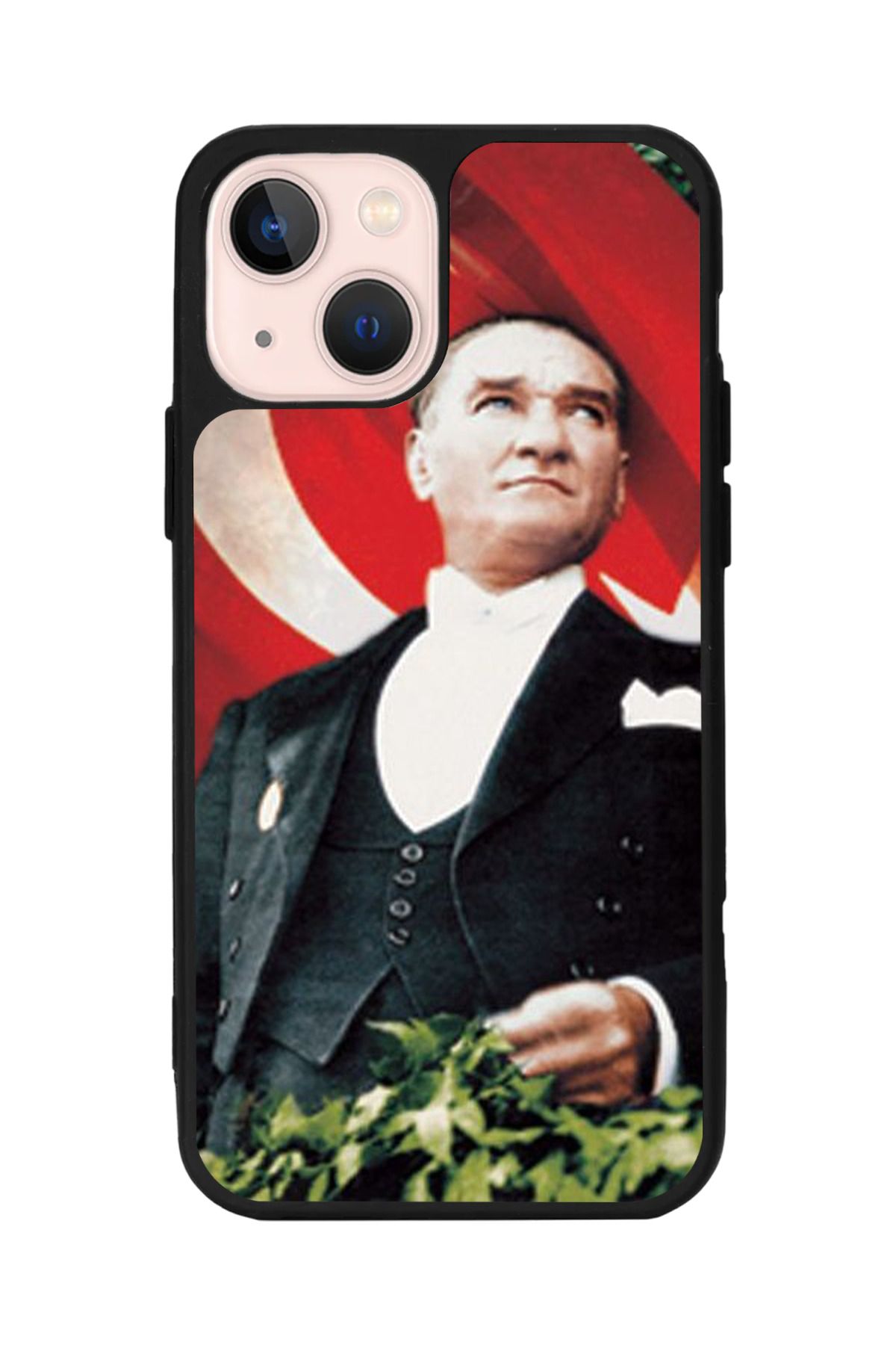 Aksel Kılıf Apple iphone 14 Uyumlu Baskılı, Mat Siyah Renk, Yumuşak Silikon, Koruyucu, Şok Emici Kapak, Kılıf
