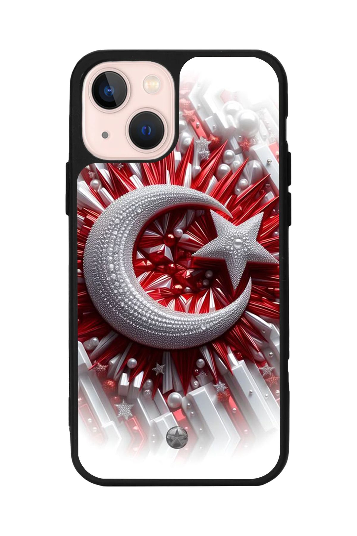 Aksel Kılıf Apple iPhone 14 Plus Uyumlu Baskılı, Mat Siyah,Yumuşak Silikon,Koruyucu,Şok Emici Kapak,Kılıf