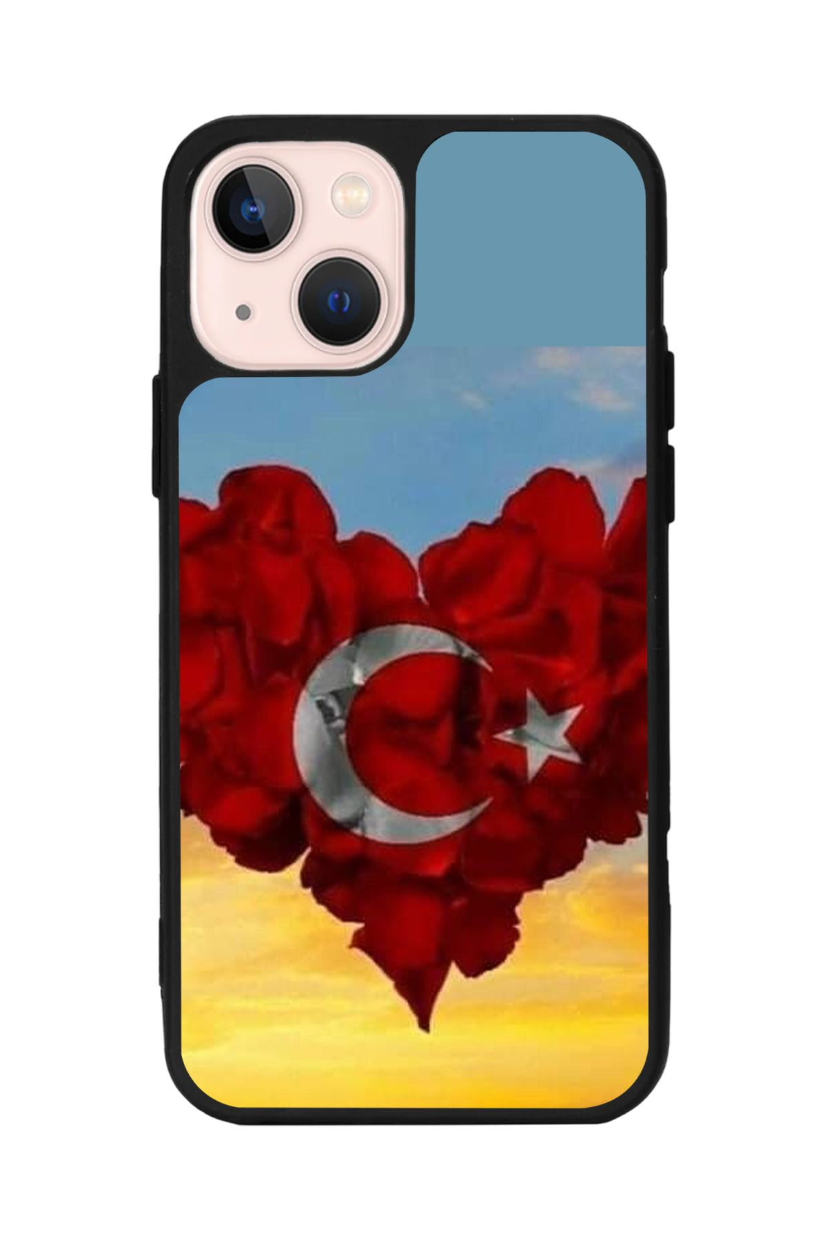 Aksel Kılıf Apple iPhone 14 Plus Uyumlu Baskılı, Mat Siyah,Yumuşak Silikon,Koruyucu,Şok Emici Kapak,Kılıf