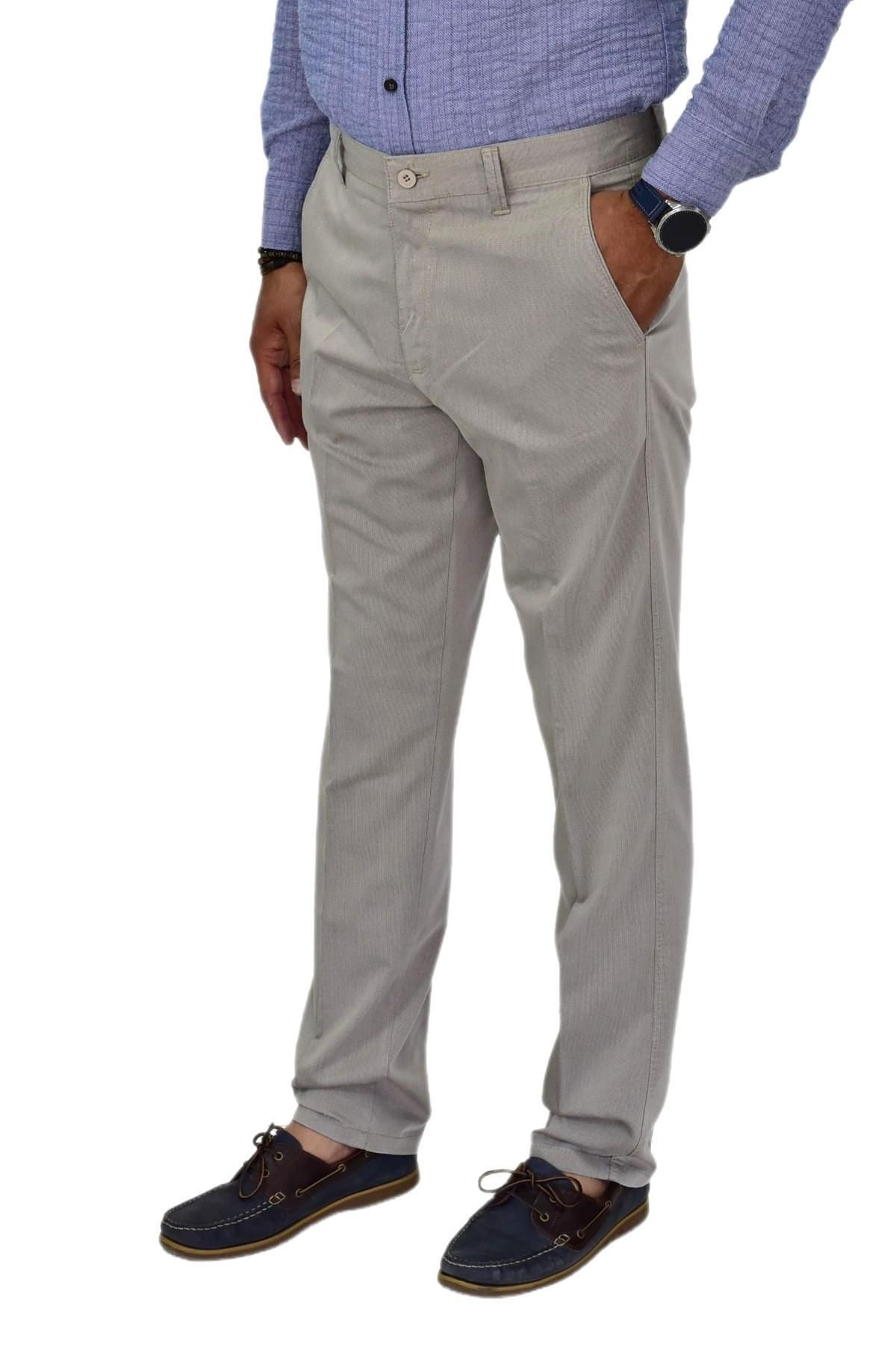 LAVETTO Erkek Kanvas Yazlık Pantolon Klasik 325 BGL-ST04597