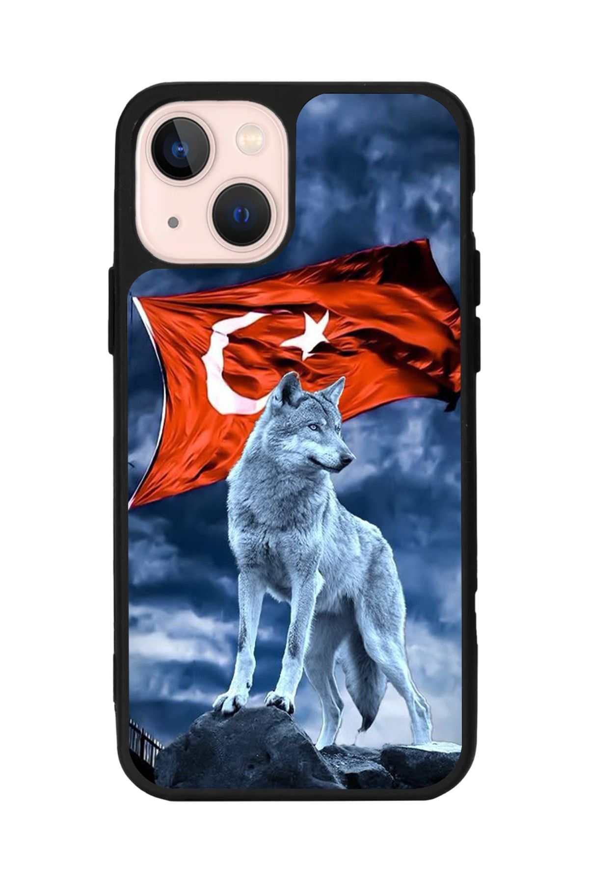 Aksel Kılıf Apple iPhone 14 Plus Uyumlu Baskılı, Mat Siyah,Yumuşak Silikon,Koruyucu,Şok Emici Kapak,Kılıf