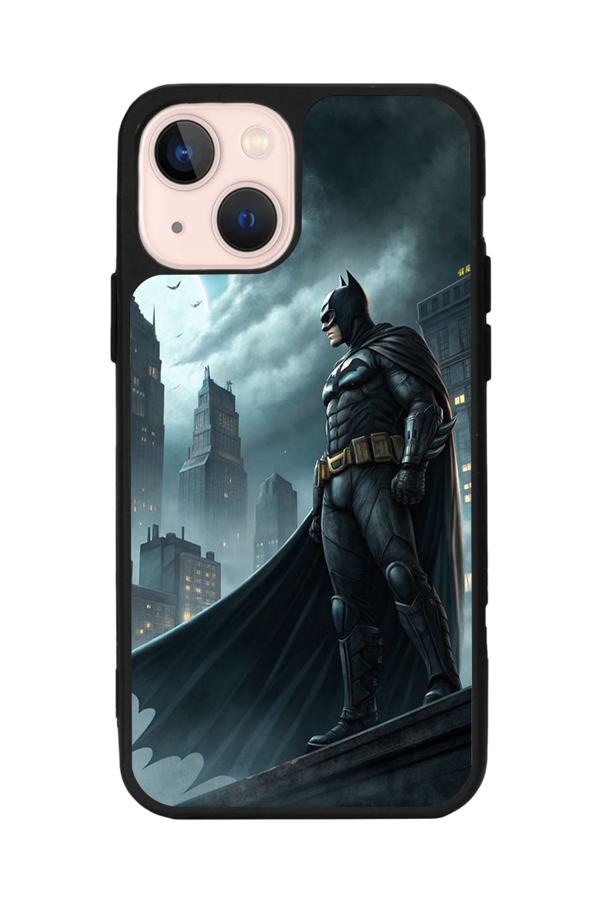 Aksel Kılıf Apple iPhone 14 Plus Uyumlu Baskılı, Mat Siyah,Yumuşak Silikon,Koruyucu,Şok Emici Kapak,Kılıf