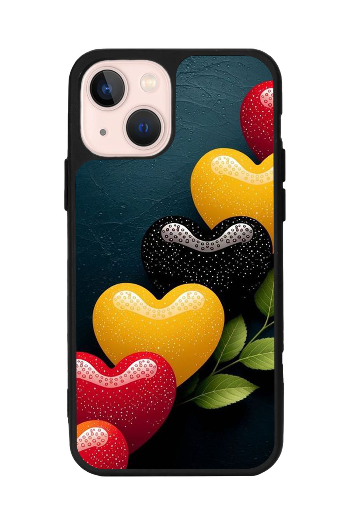 Aksel Kılıf Apple iPhone 14 Plus Uyumlu Baskılı, Mat Siyah,Yumuşak Silikon,Koruyucu,Şok Emici Kapak,Kılıf