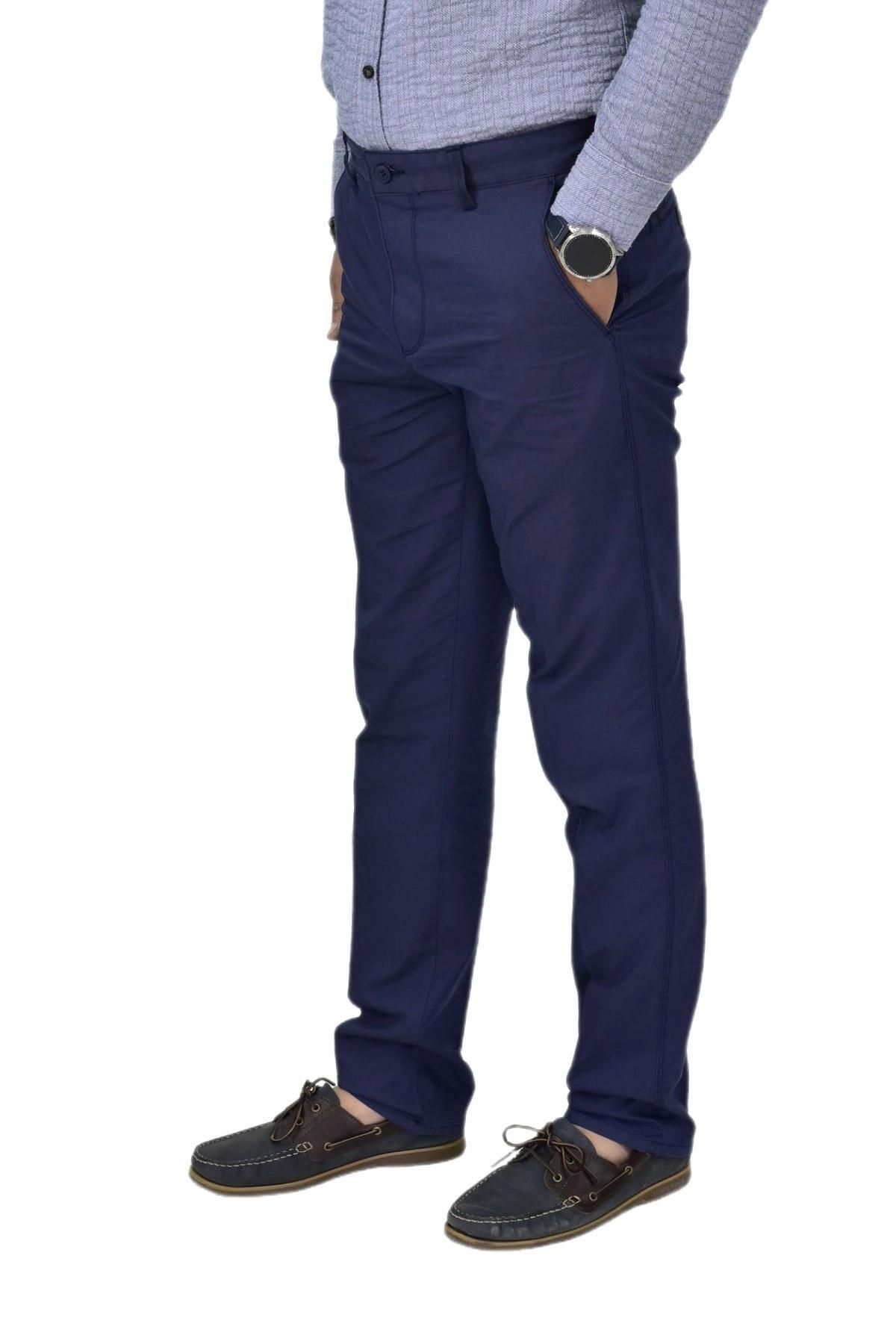 LAVETTO Erkek Kanvas Yazlık Pantolon Klasik 1057 BGL-ST04601