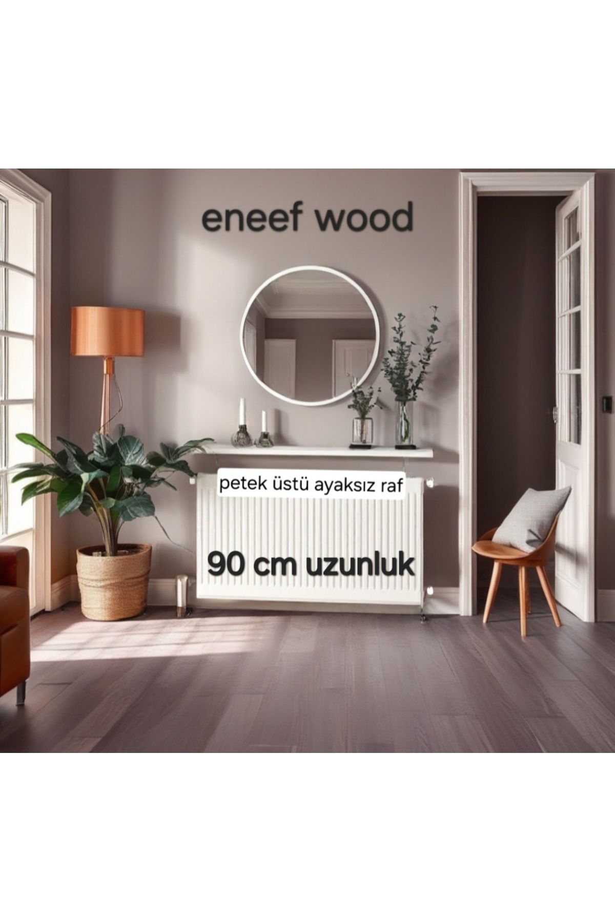 eneefwood petek üstü raf 90x15