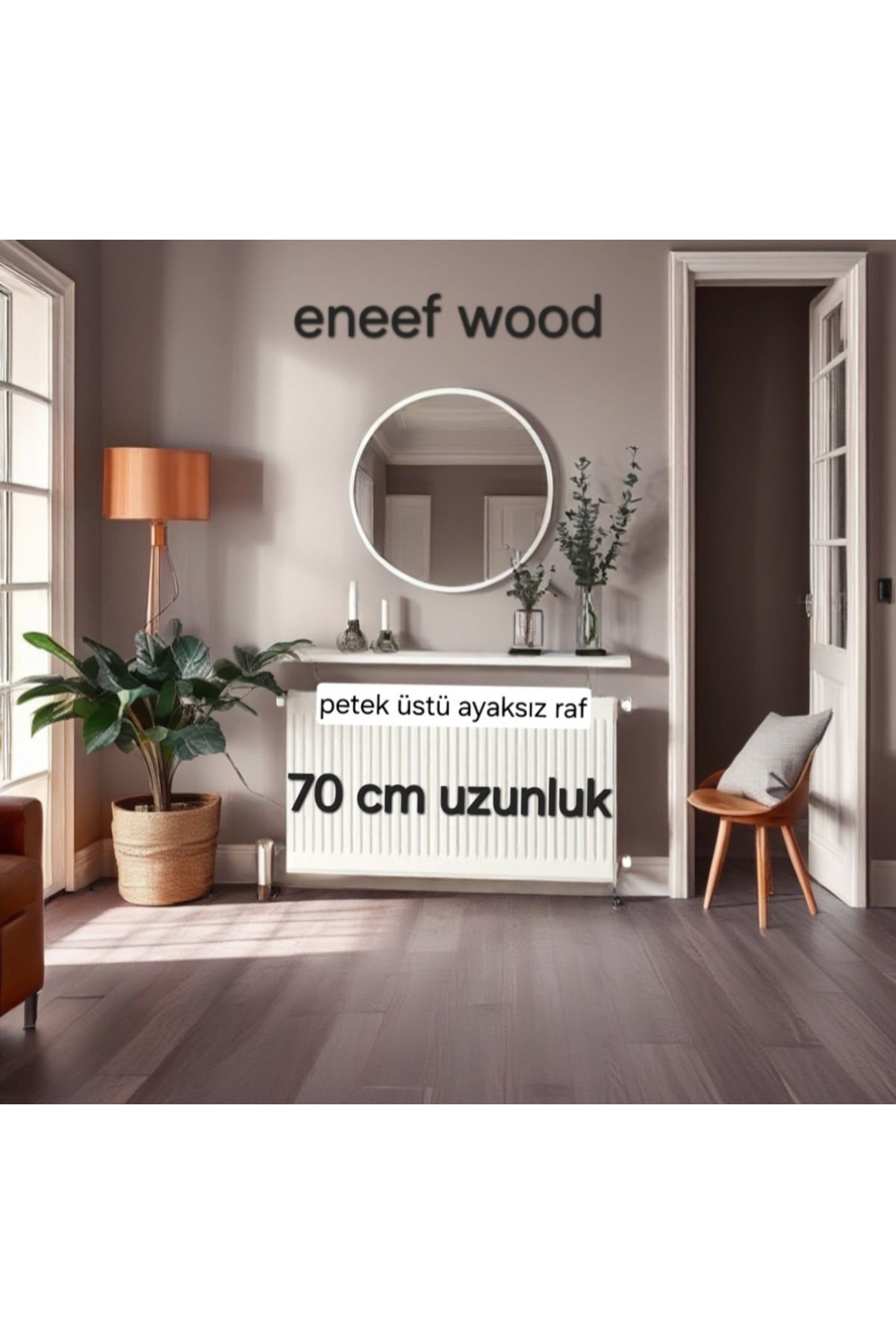 eneefwood petek üstü raf 70x15