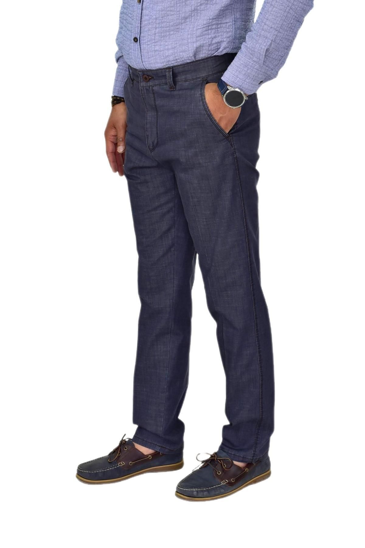 LAVETTO Erkek Kanvas Yazlık Pantolon Klasik 1283 BGL-ST04605