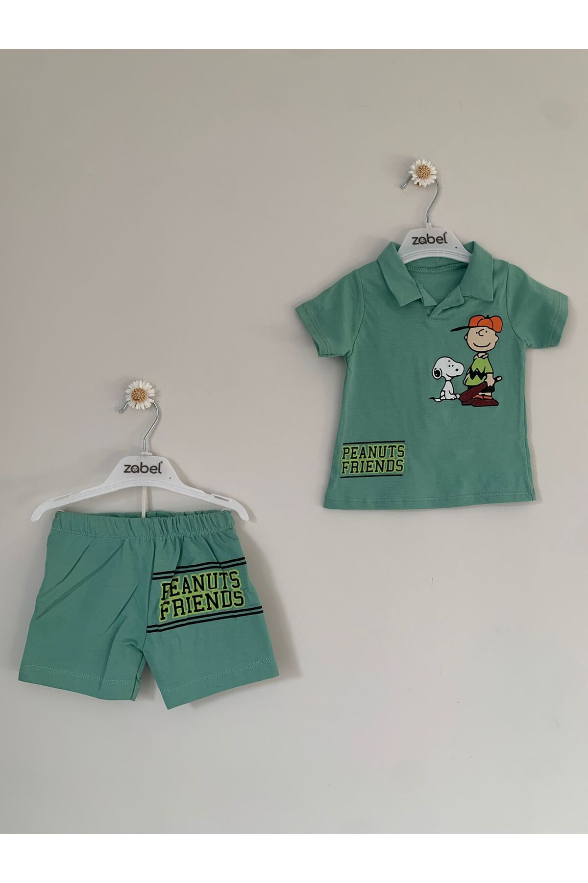 zabel baby Erkek Bebek Baskılı Yazlık Şort Takımı
