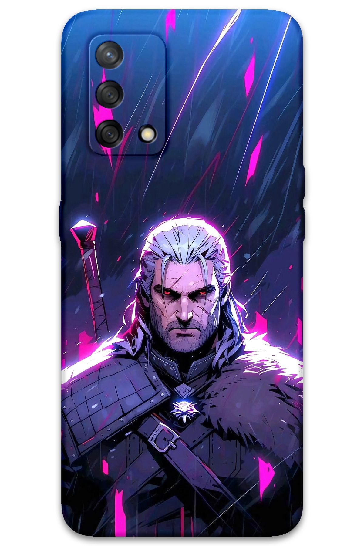Gramaphone Oppo A74 Uyumlu Geralt Desenli Telefon Kılıfı + Ekran Koruyucu - 5826