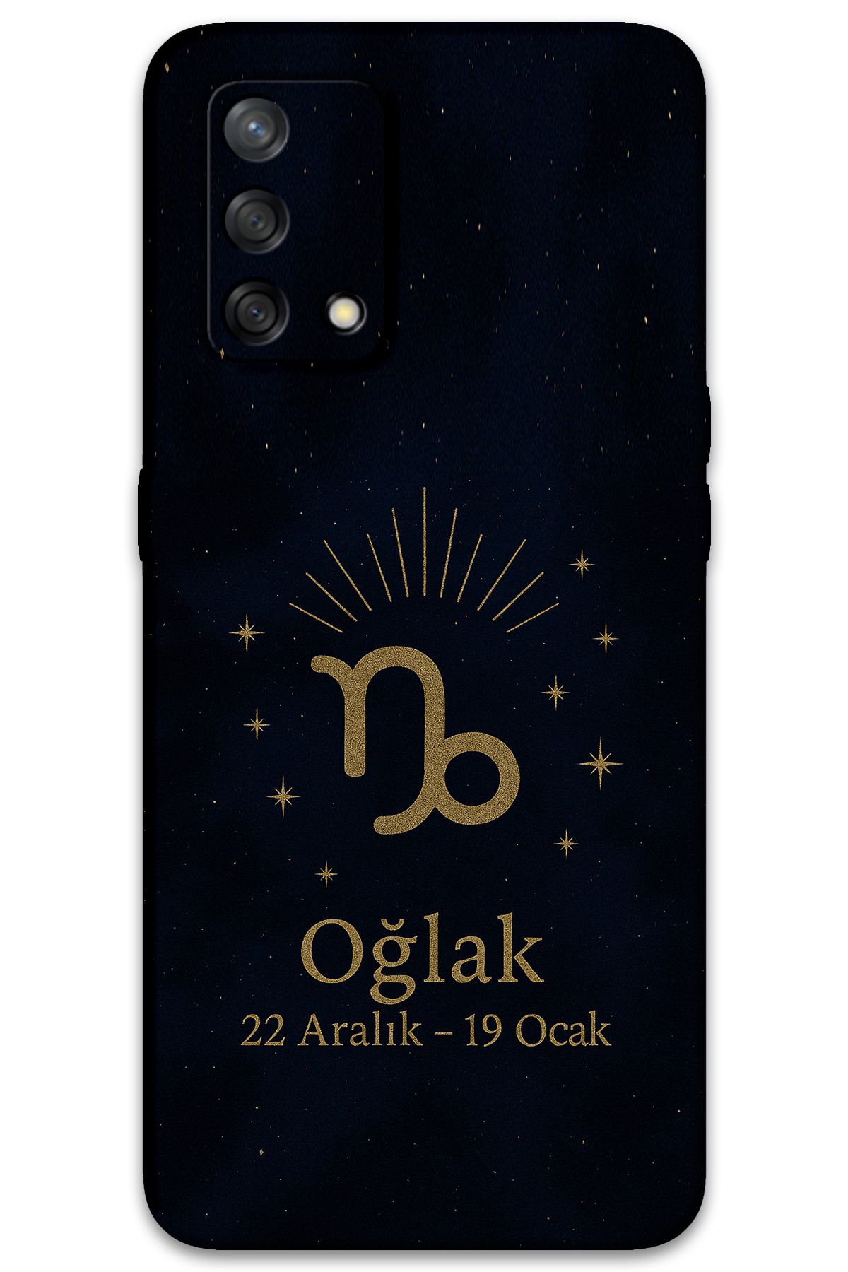 Gramaphone Oppo A74 Uyumlu Oğlak Burcu Desenli Telefon Kılıfı + Ekran Koruyucu - 5777
