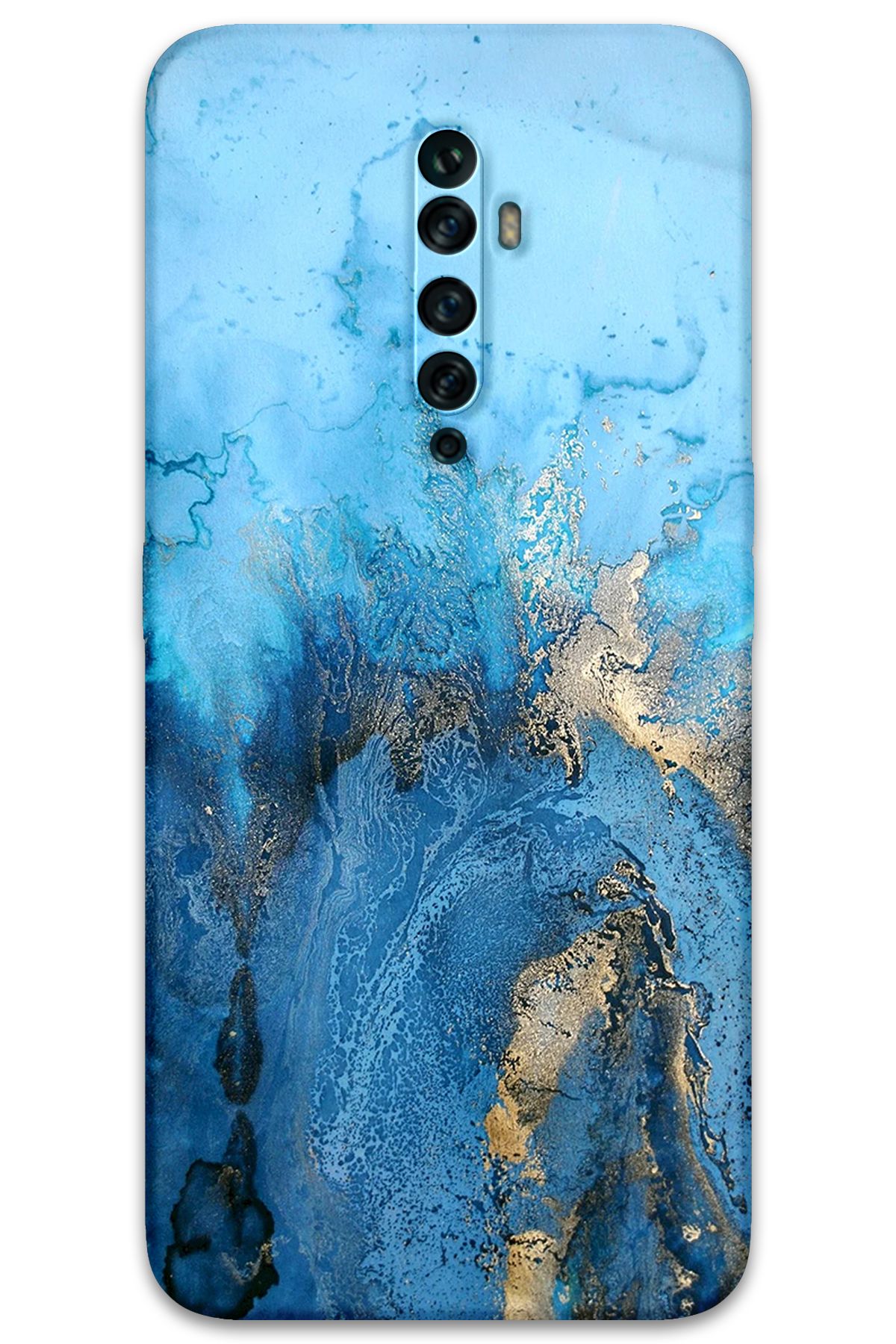 Gramaphone Oppo Reno 2z Uyumlu Mermer Desenli Telefon Kılıfı + Ekran Koruyucu - 5812