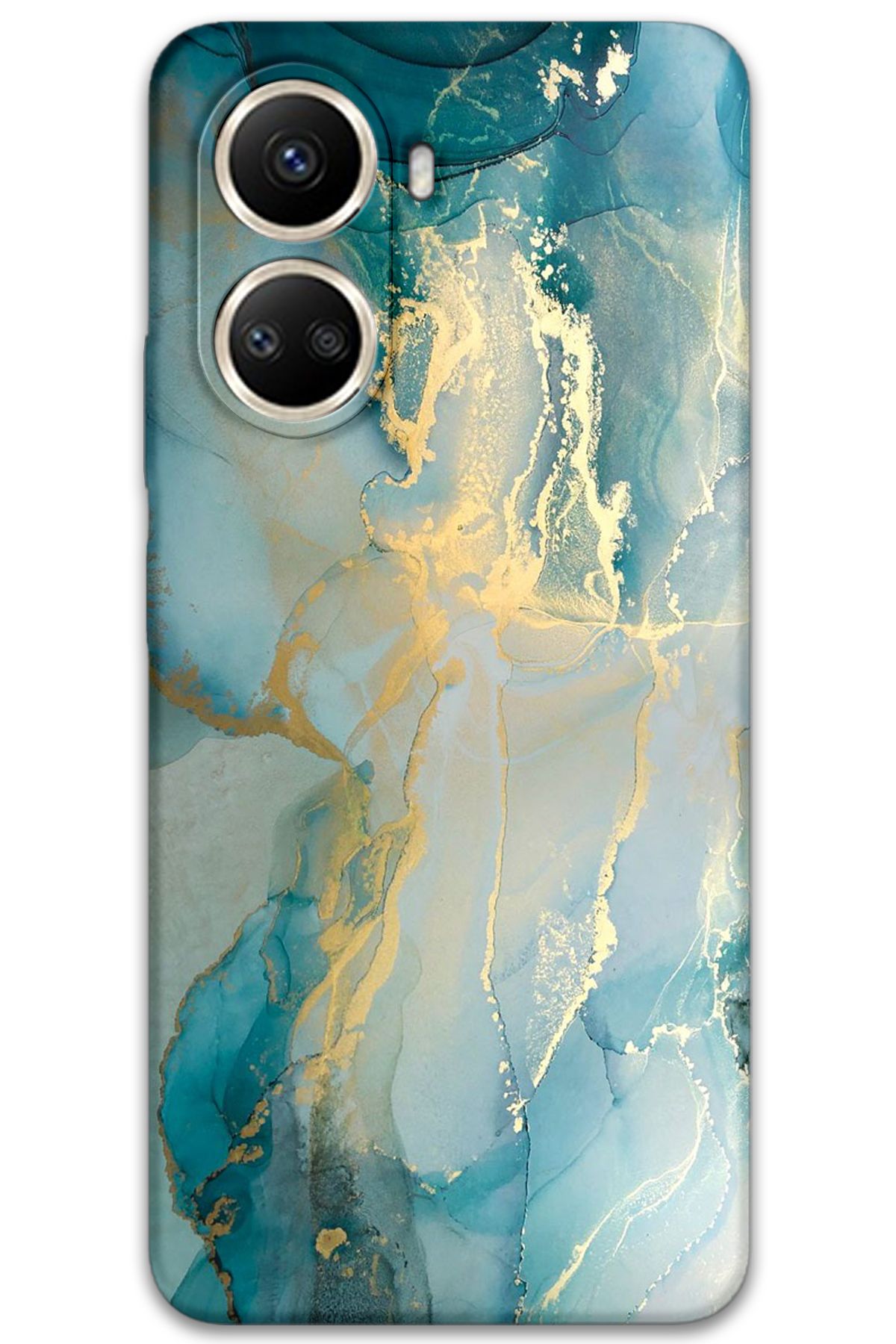 Gramaphone Huawei Nova 10 SE Uyumlu Mermer Desenli Telefon Kılıfı + Ekran Koruyucu - 5814