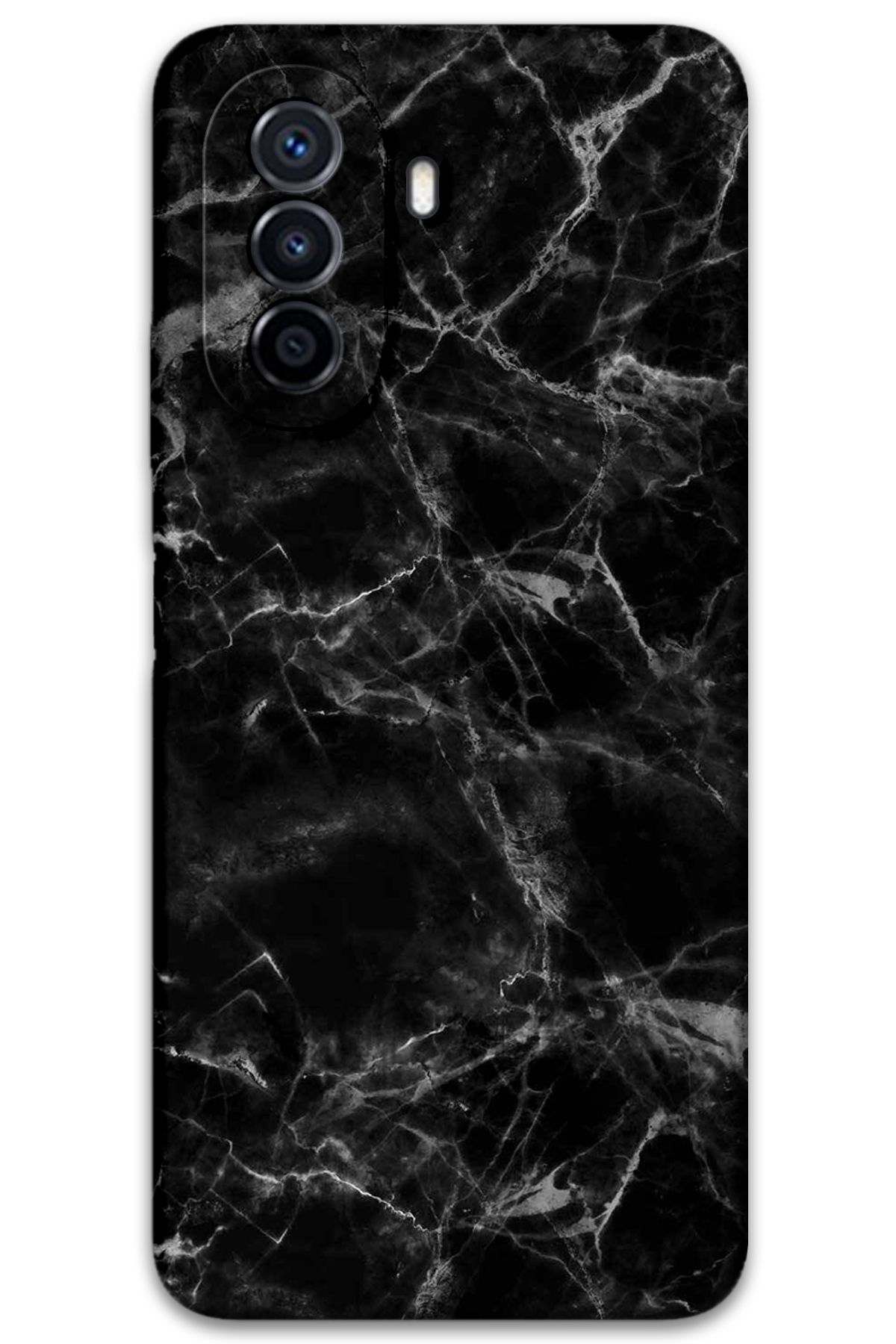 Gramaphone Huawei Nova Y70 Uyumlu Mermer Desenli Telefon Kılıfı + Ekran Koruyucu - 5815