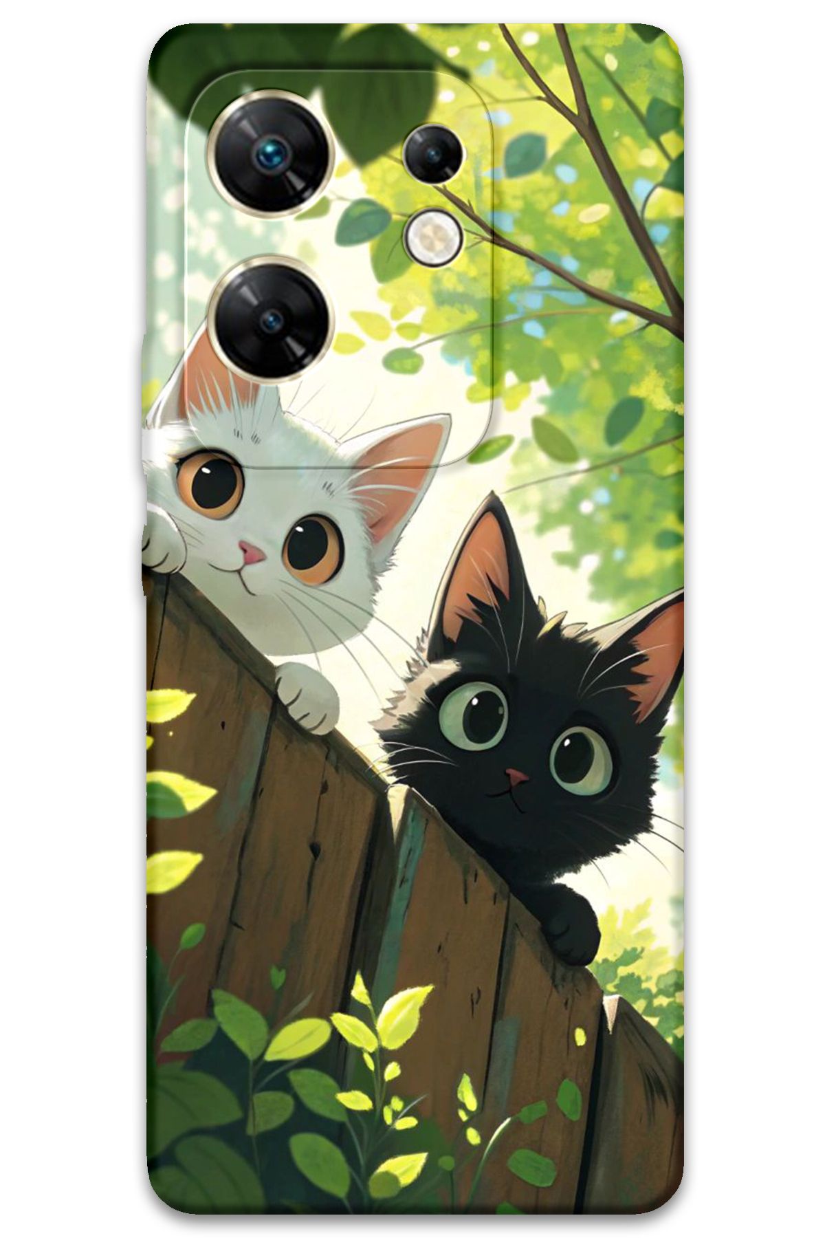 Gramaphone İnfinix Zero 30 4G Uyumlu Kedi Desenli Telefon Kılıfı - 5785