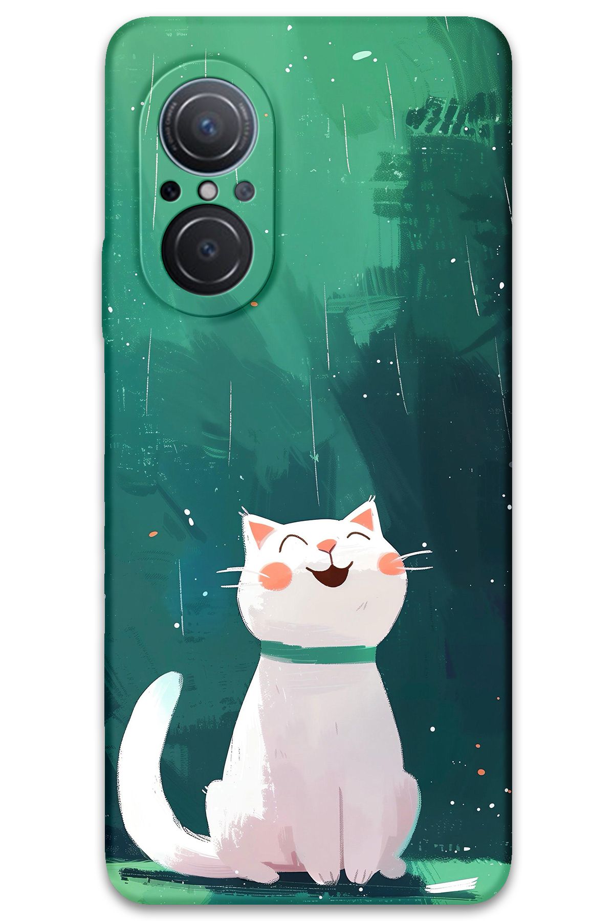 Gramaphone Huawei Nova 9 SE Uyumlu Kedi Desenli Telefon Kılıfı + Ekran Koruyucu - 5781