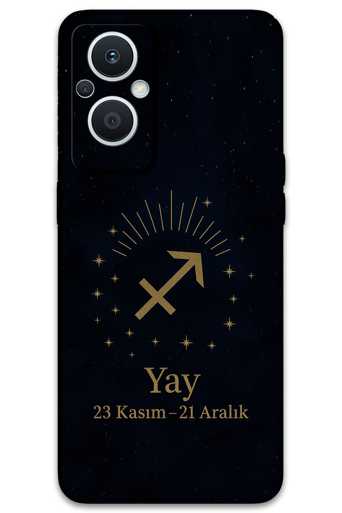 Gramaphone Oppo Reno 7 Lite Uyumlu Yay Burcu Desenli Telefon Kılıfı + Ekran Koruyucu - 5776