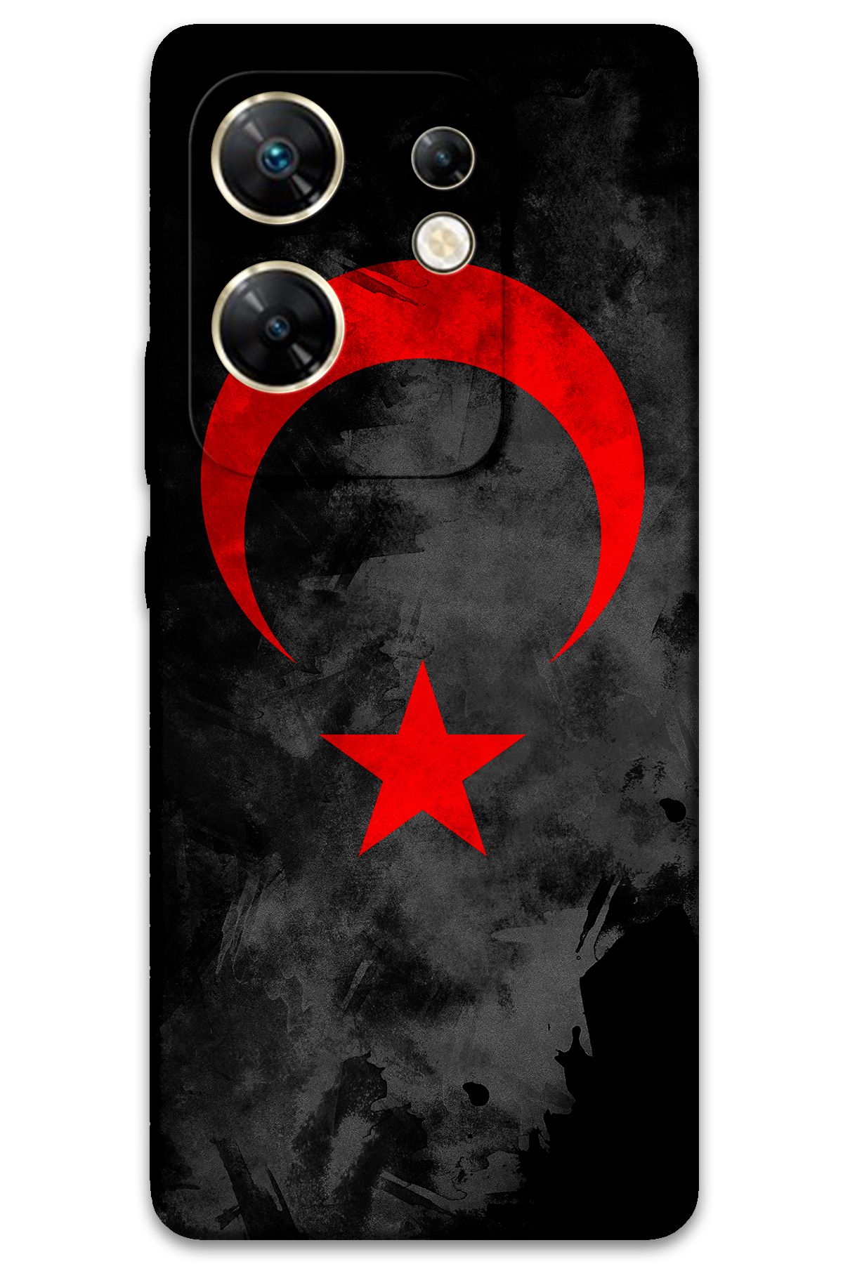 Gramaphone İnfinix Zero 30 4G Uyumlu Türk Bayrağı Desenli Telefon Kılıfı - 5852