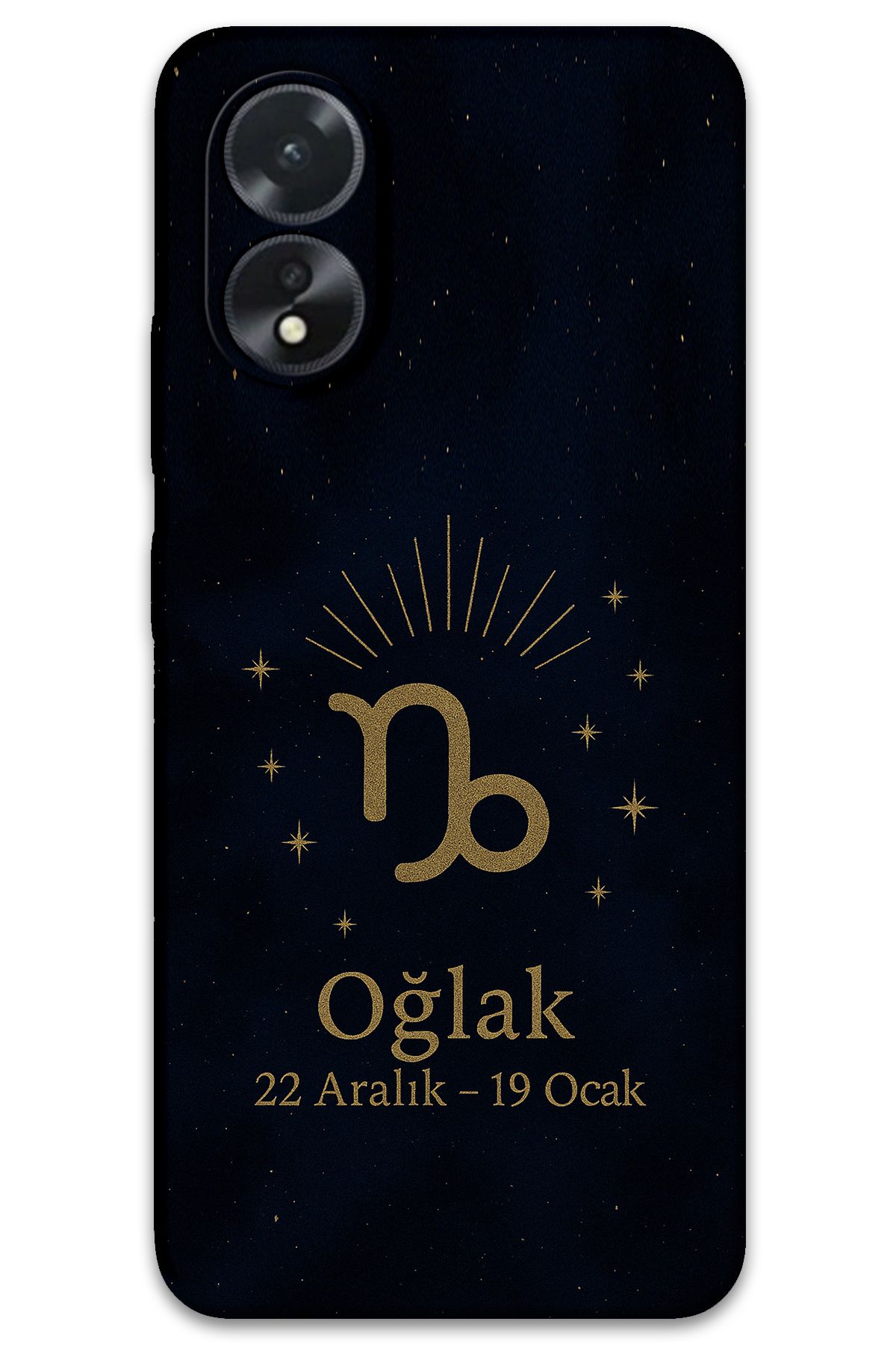 Gramaphone Oppo A38 Uyumlu Oğlak Burcu Desenli Telefon Kılıfı + Ekran Koruyucu - 5777