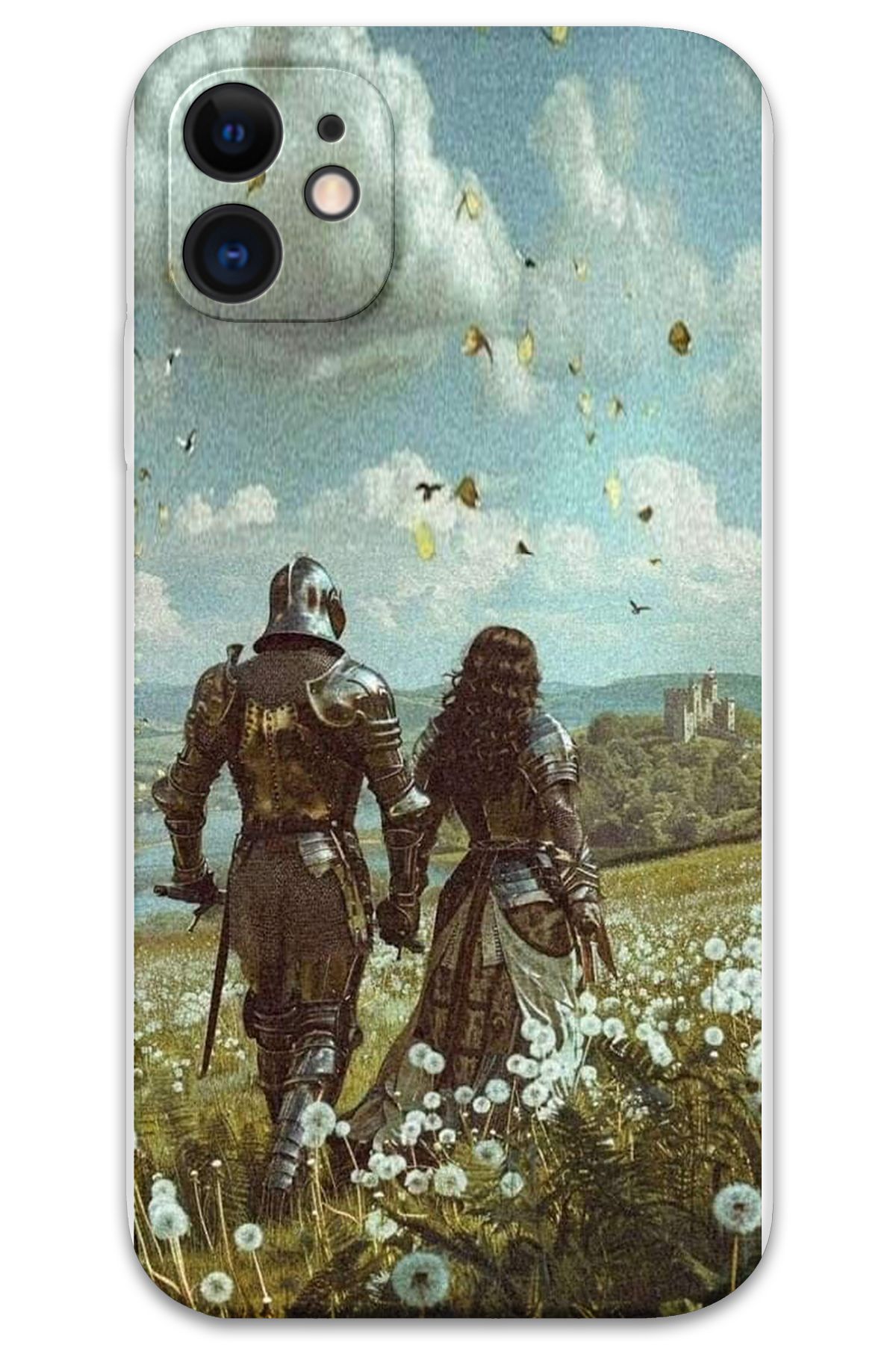 Gramaphone iPhone 11 Uyumlu Retro Desenli Telefon Kılıfı + Ekran Koruyucu - 5843