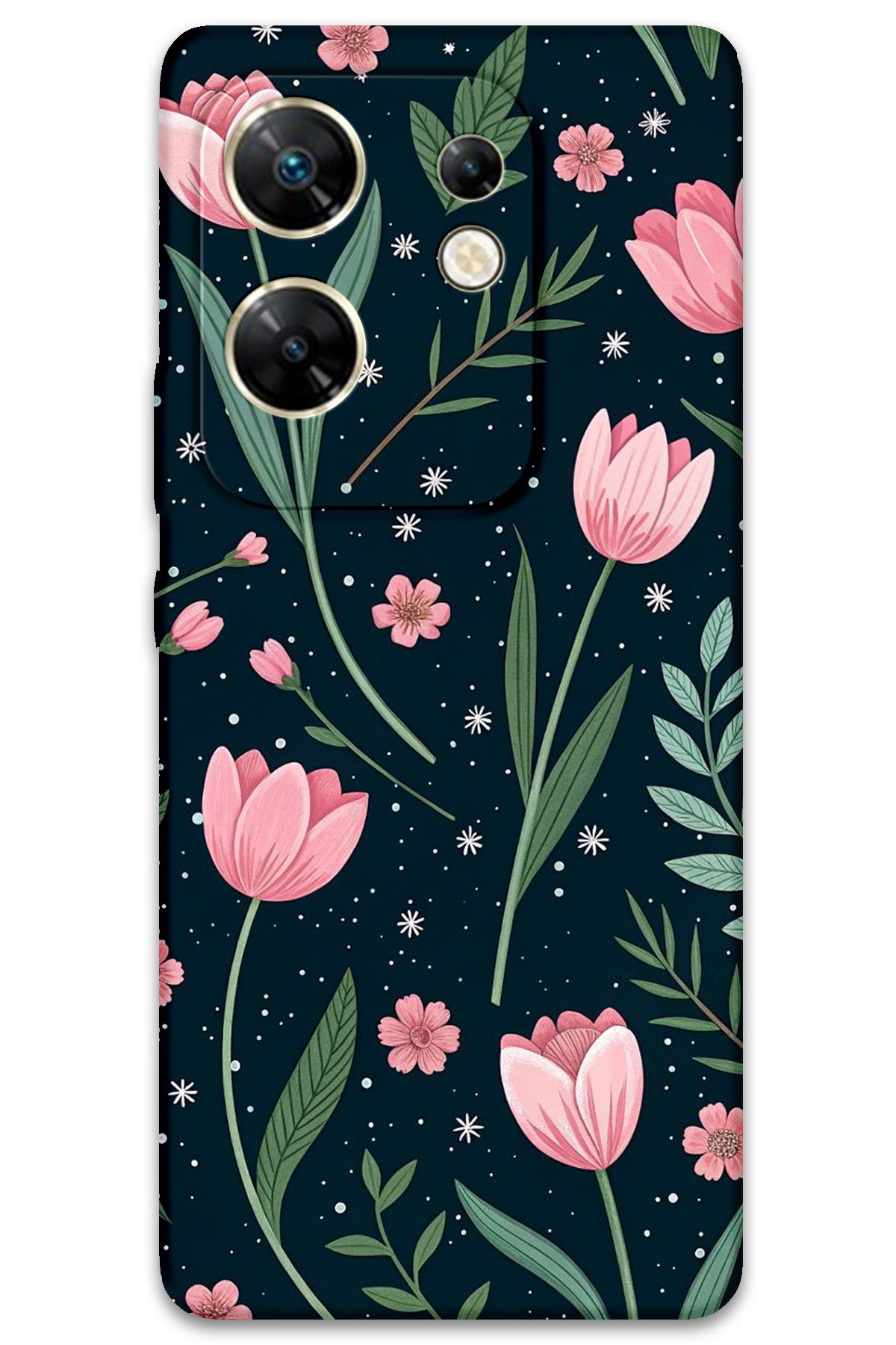 Gramaphone İnfinix Zero 30 4G Uyumlu Çiçek Desenli Telefon Kılıfı - 5788