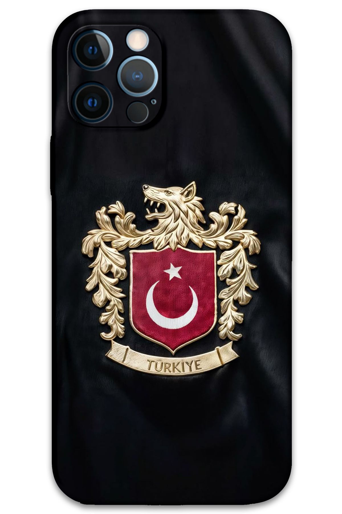 Gramaphone iPhone 12 Pro Max Uyumlu Türk Desenli Telefon Kılıfı + Ekran Koruyucu - 5855