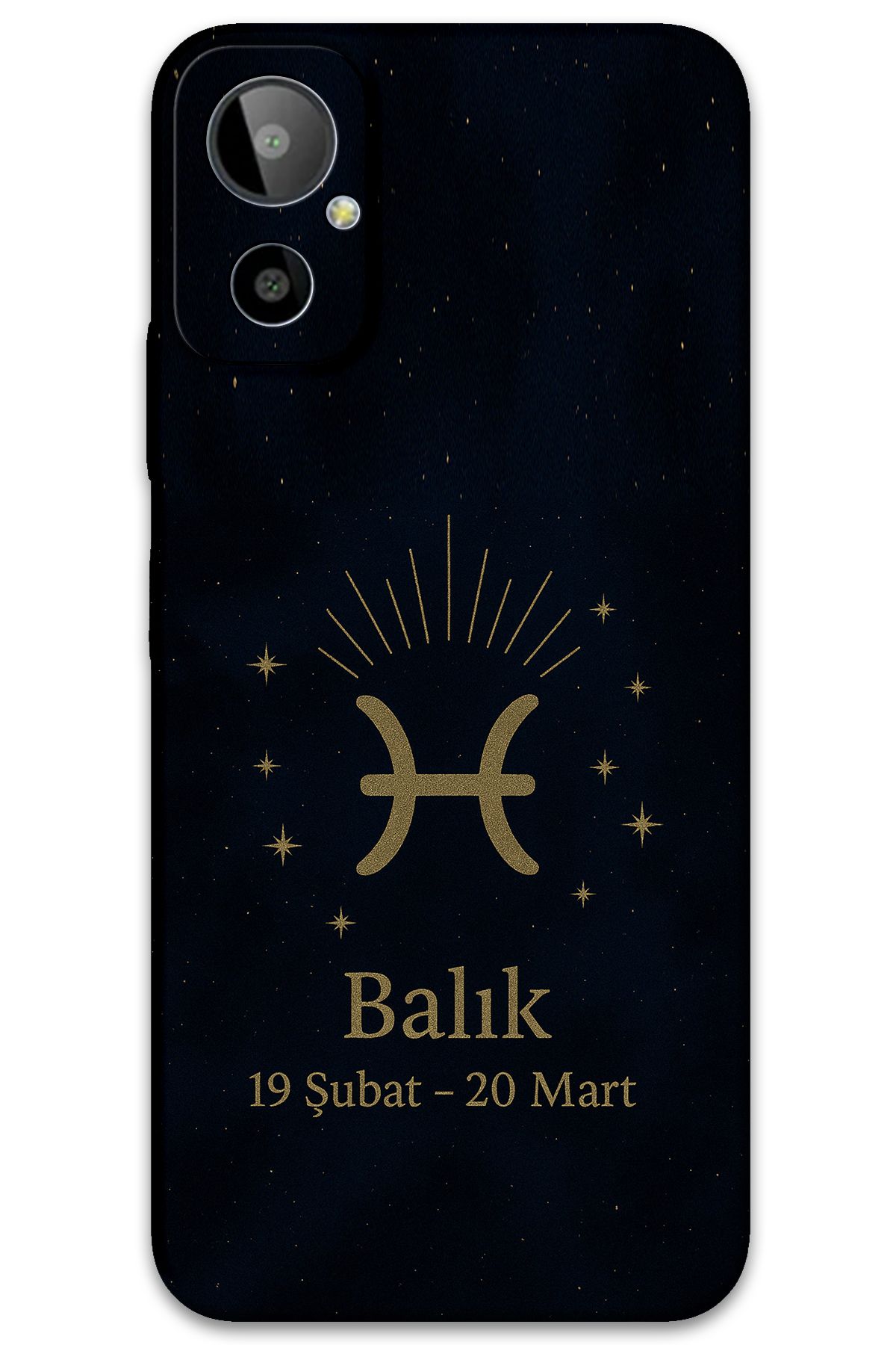 Gramaphone GM 23 SE Uyumlu Balık Burcu Desenli Telefon Kılıfı + Ekran Koruyucu - 5779