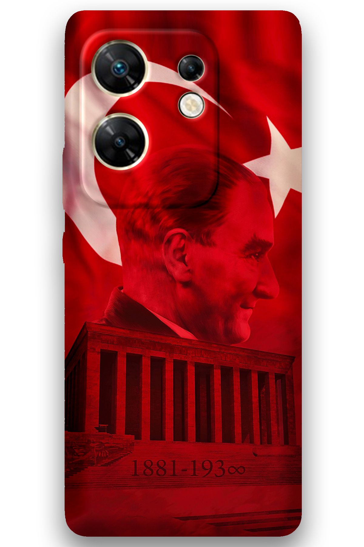 Gramaphone İnfinix Zero 30 4G Uyumlu Atatürk Desenli Telefon Kılıfı - 5848