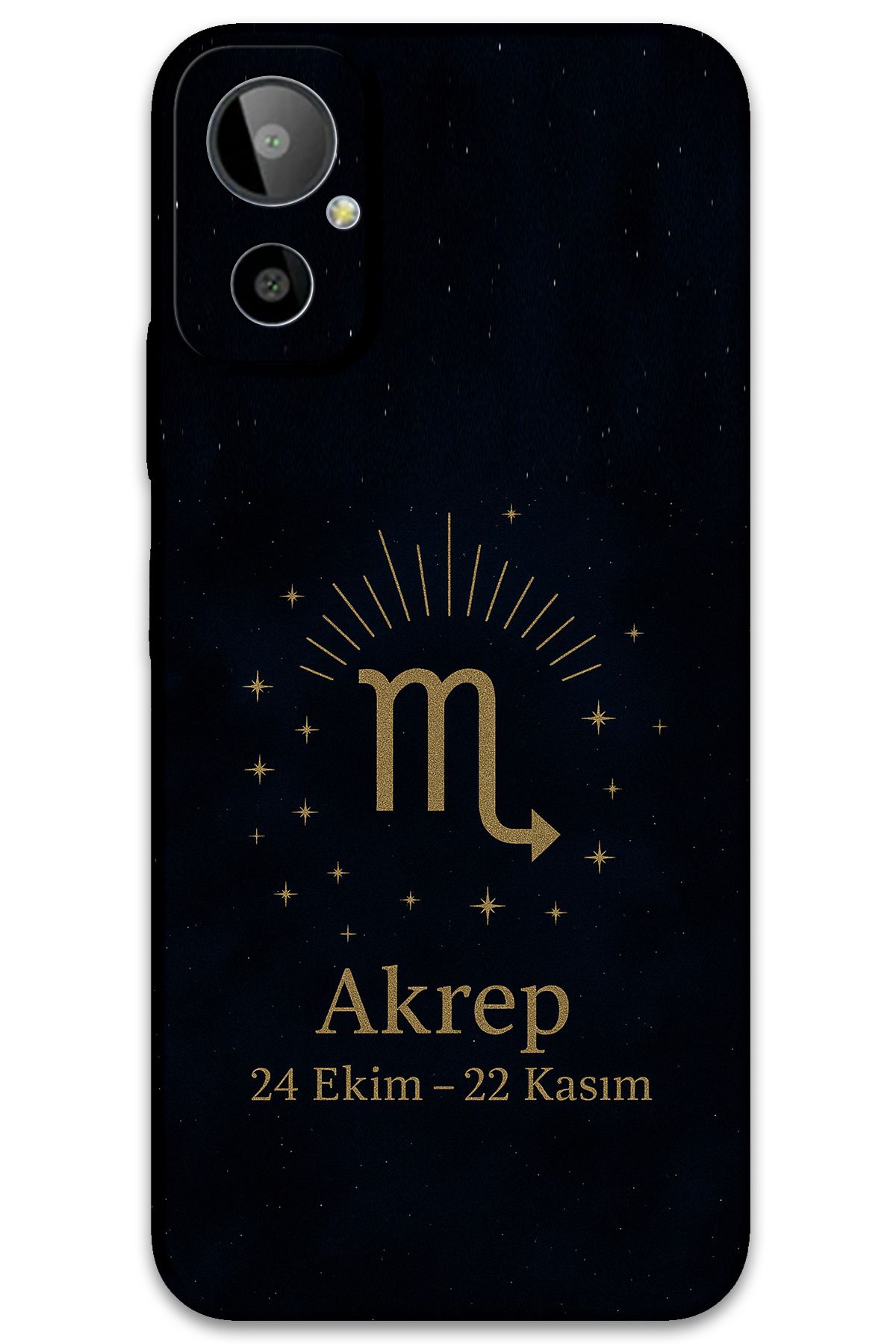 Gramaphone GM 23 SE Uyumlu Akrep Burcu Desenli Telefon Kılıfı + Ekran Koruyucu - 5775