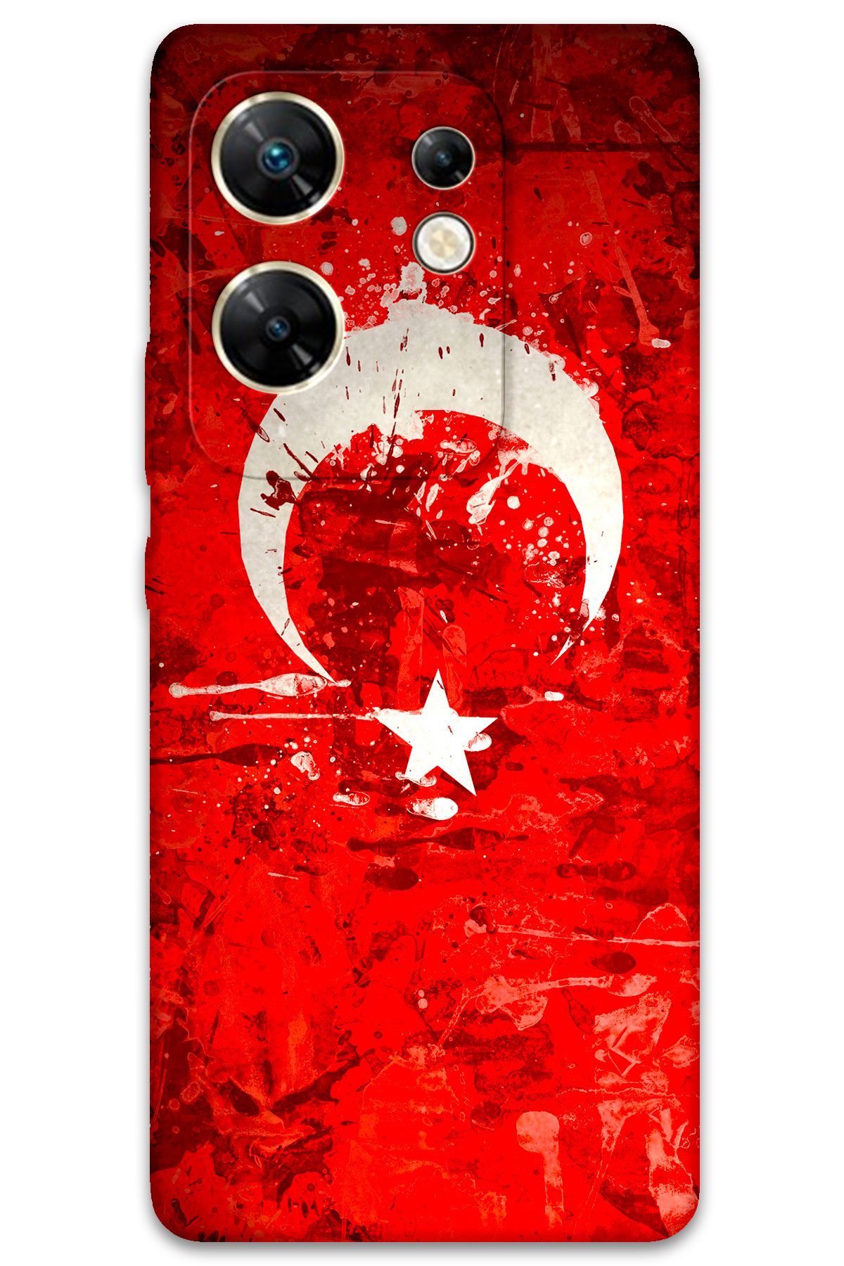 Gramaphone İnfinix Zero 30 4G Uyumlu Türk Bayrağı Desenli Telefon Kılıfı - 5847