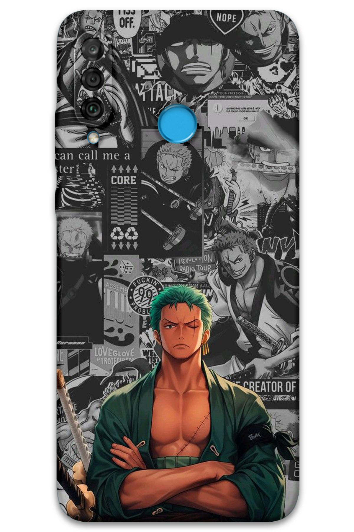 Gramaphone Huawei P30 Lite Uyumlu Anime Desenli Telefon Kılıfı + Ekran Koruyucu - 5756